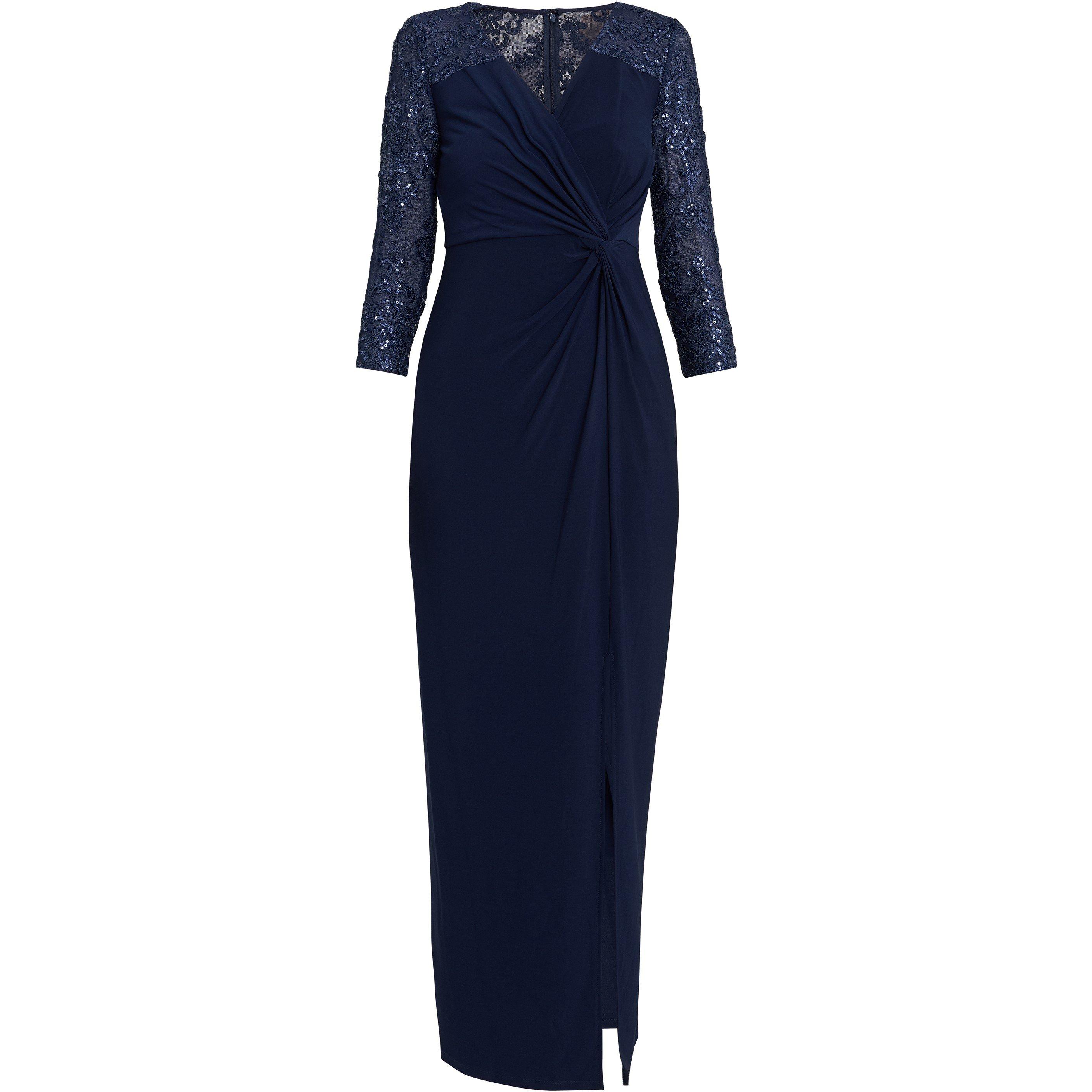 Navy - Gina Bacconi - Isla Maxi Dress With Twist Front - 4
