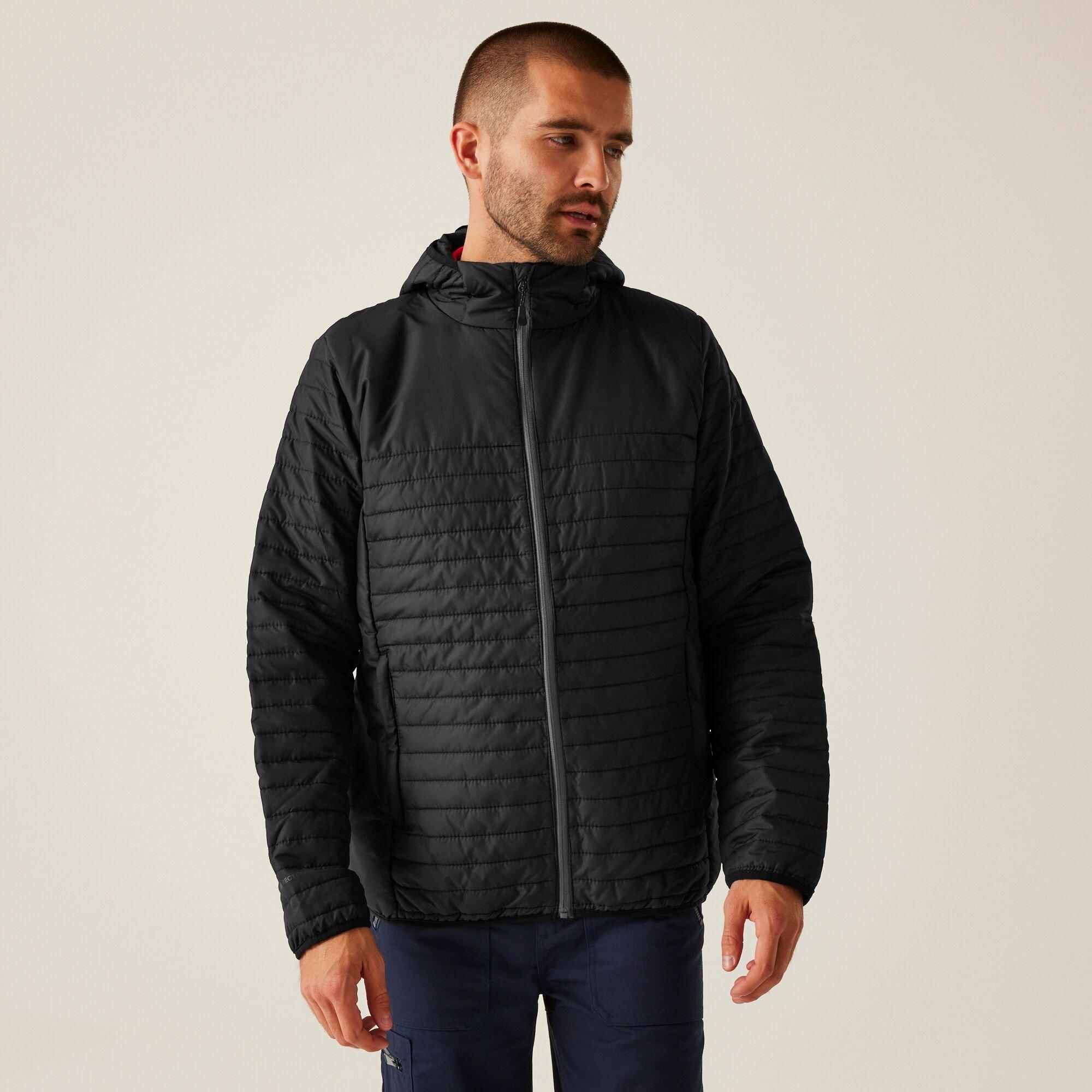 Black - Regatta - Mens H/M Insulated Hooded Jacket Navy - 1