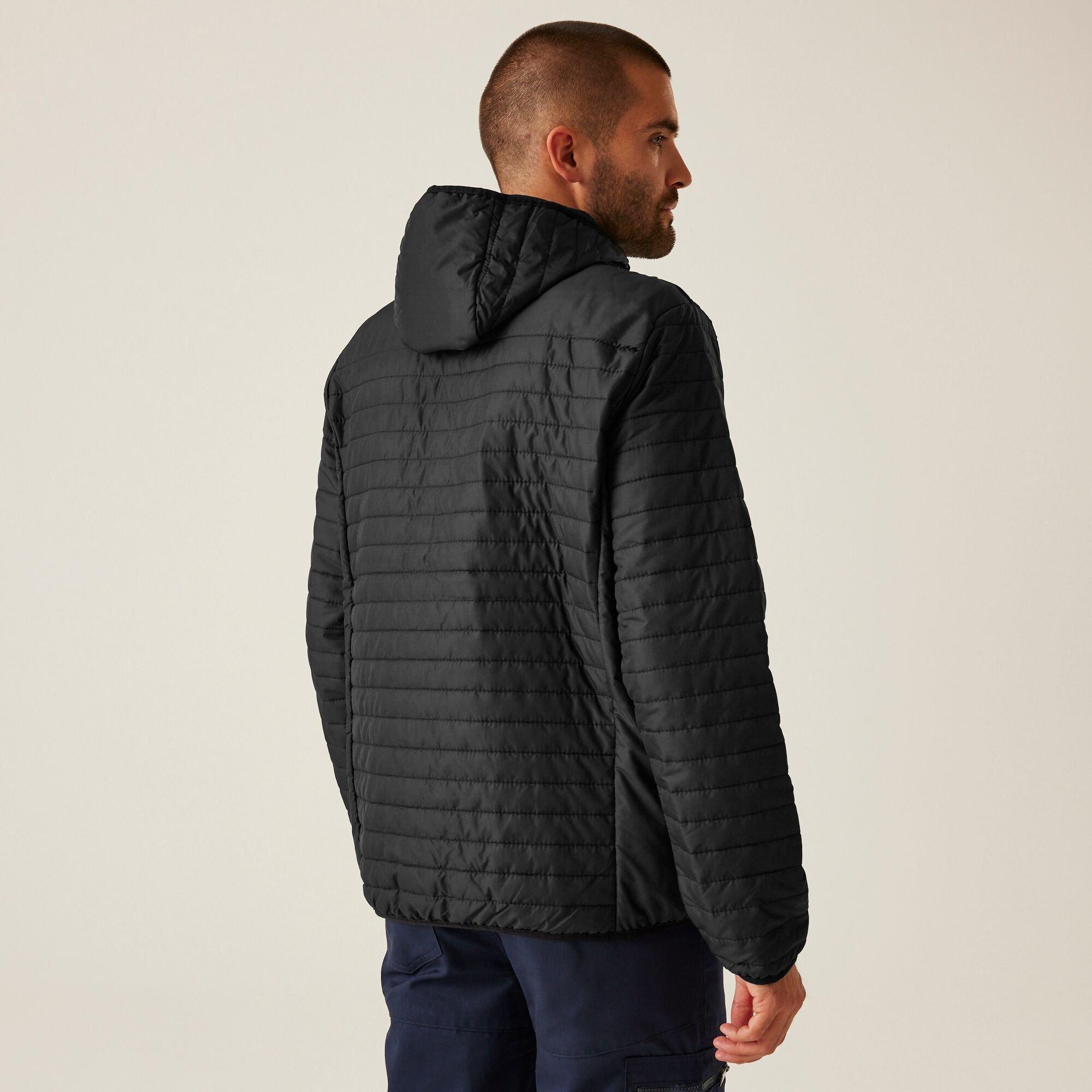 Black - Regatta - Mens H/M Insulated Hooded Jacket Navy - 2