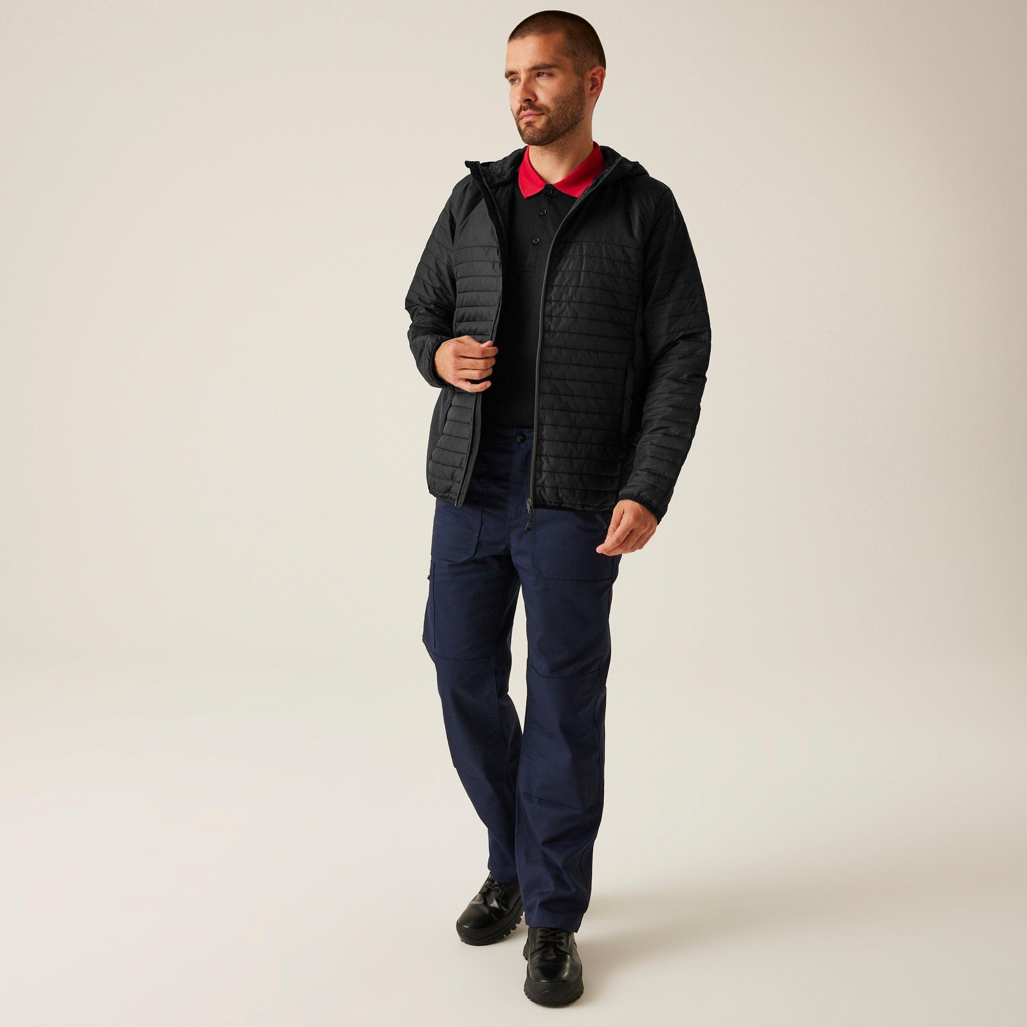 Black - Regatta - Mens H/M Insulated Hooded Jacket Navy - 3