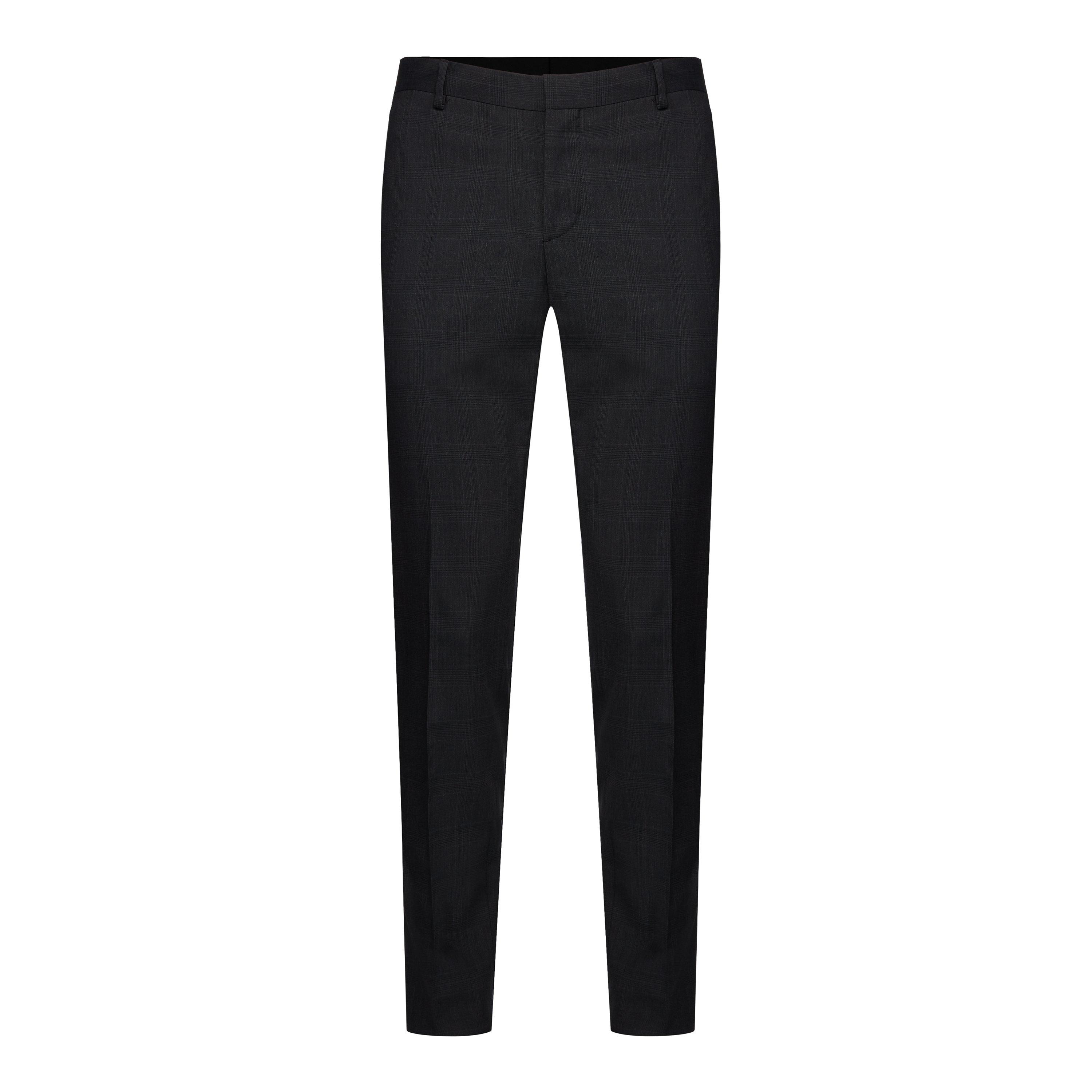 Calvin Klein Men's Subtle Check Slim Suit Pants - Crisp Night - 40 Regular (40/R)