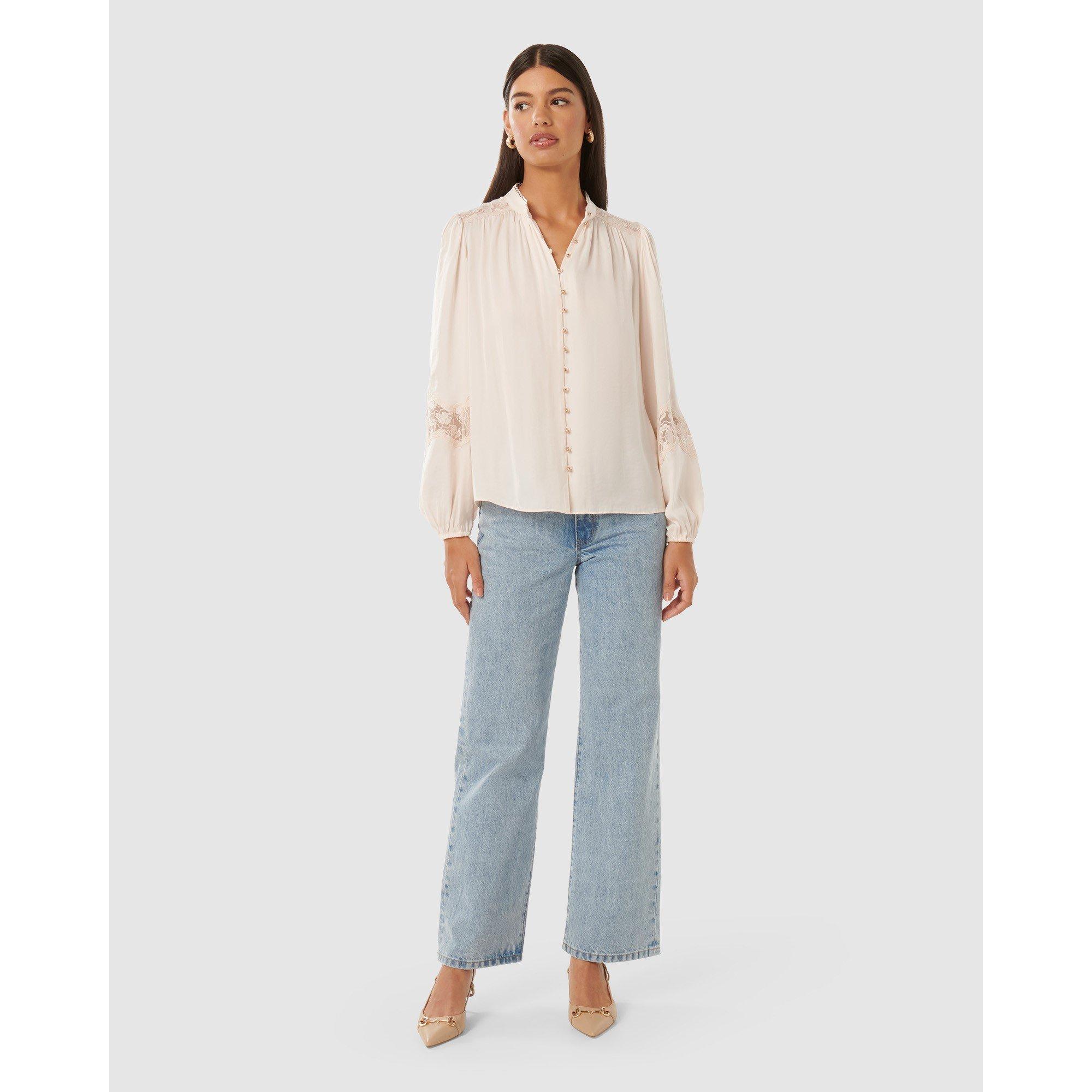 Pearl - Forever New - Annalise Lace Sleeves Blouse - 2