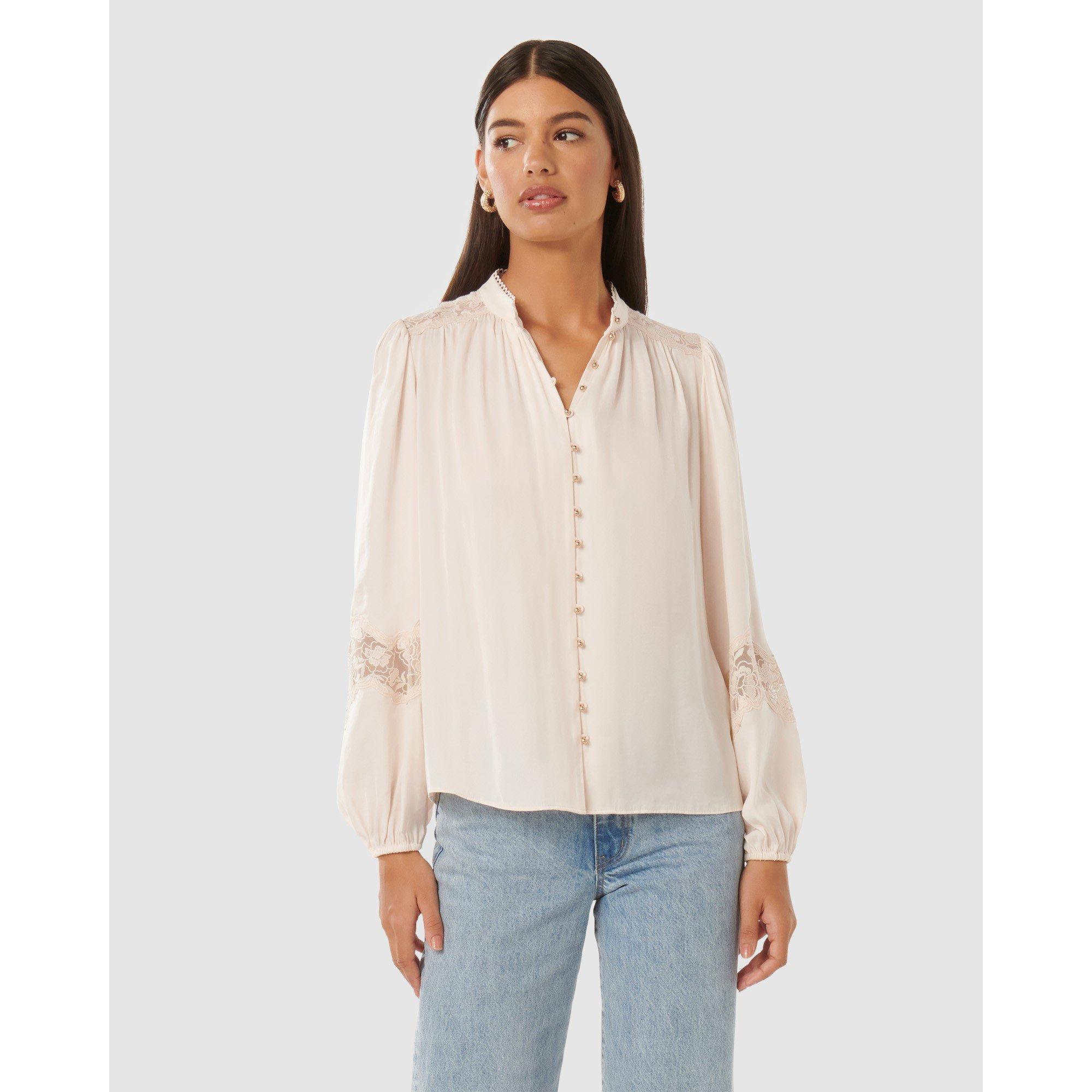 Pearl - Forever New - Annalise Lace Sleeves Blouse - 3