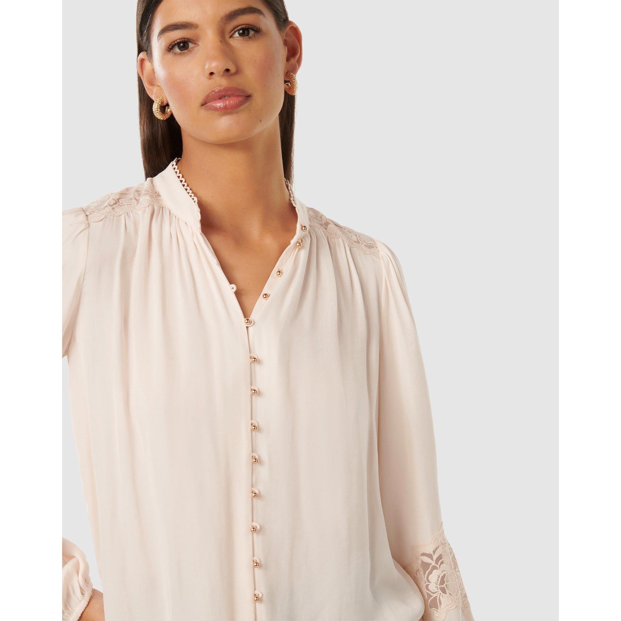 Pearl - Forever New - Annalise Lace Sleeves Blouse - 4