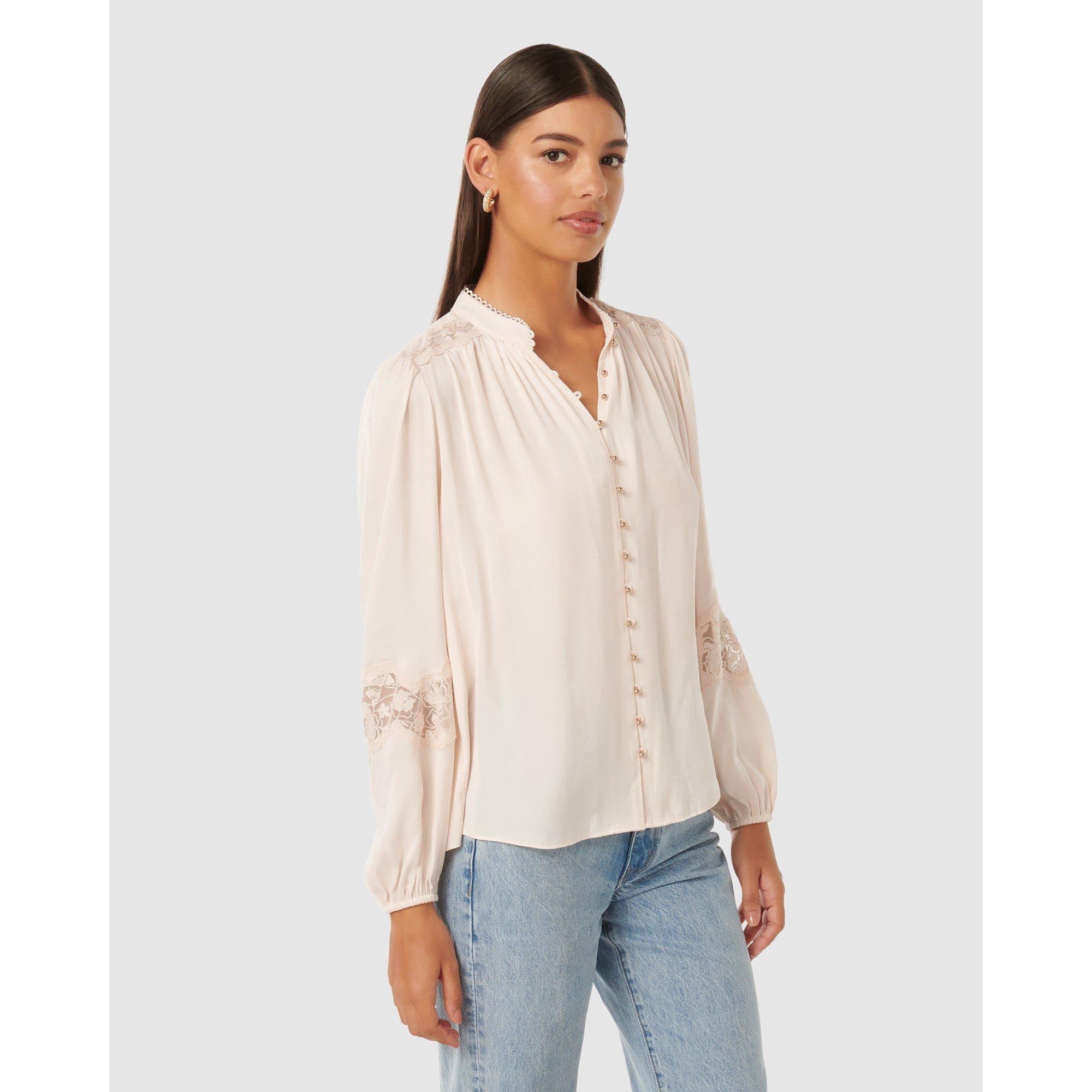 Pearl - Forever New - Annalise Lace Sleeves Blouse - 5