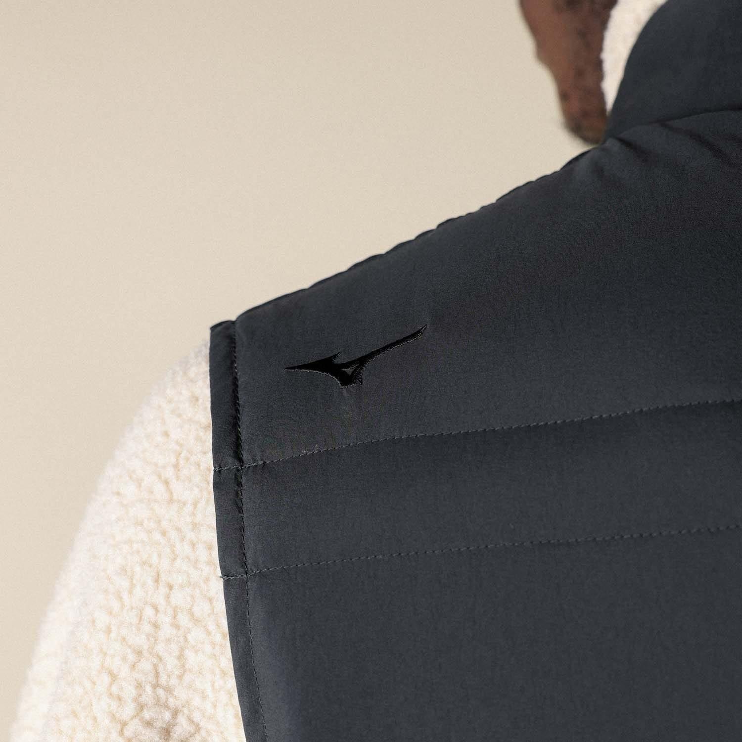 Black - Mizuno - Breath Thermo Lightweight Down Gilet - 7