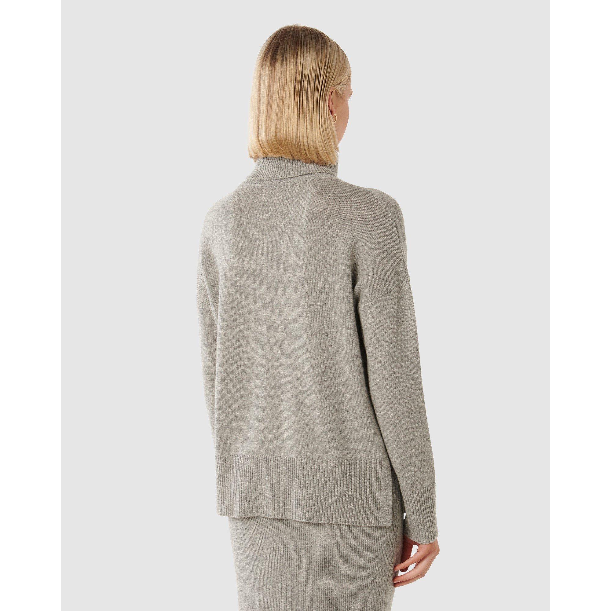 Grey - Forever New - Mia Relaxed Roll Neck Knit Jumper - 4