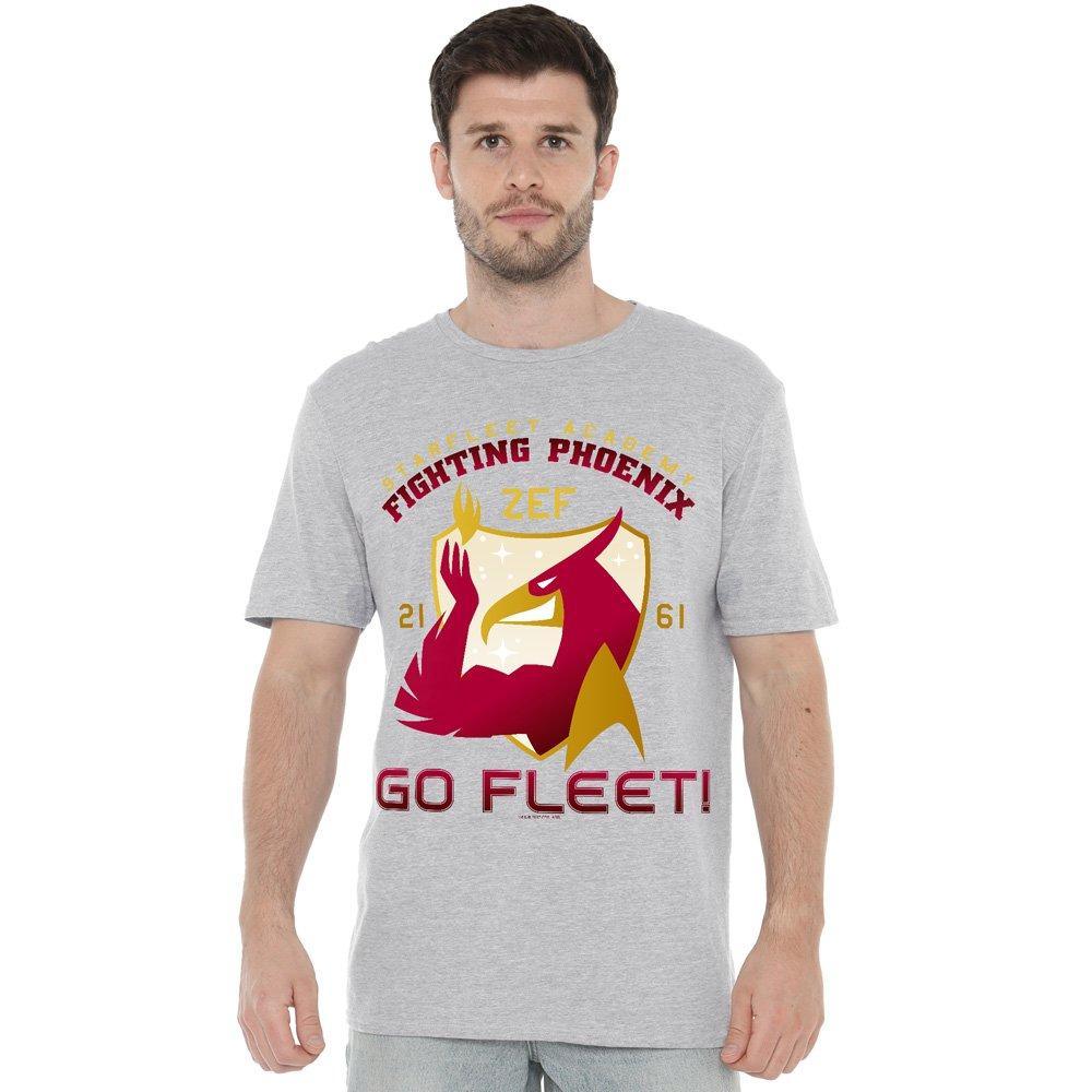 Grey - Star Trek - Star Trek Fighting Phoenix T Shirt Athletic Heath - 1