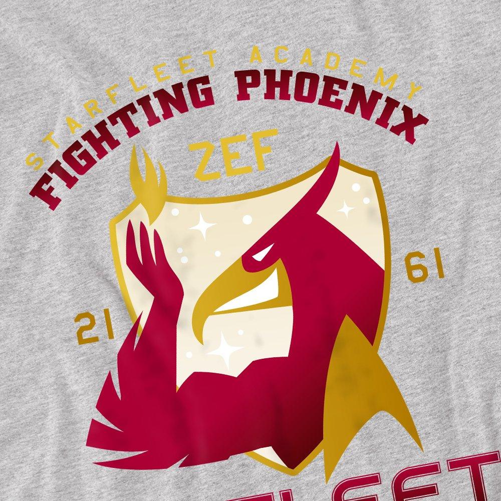 Grey - Star Trek - Star Trek Fighting Phoenix T Shirt Athletic Heath - 2