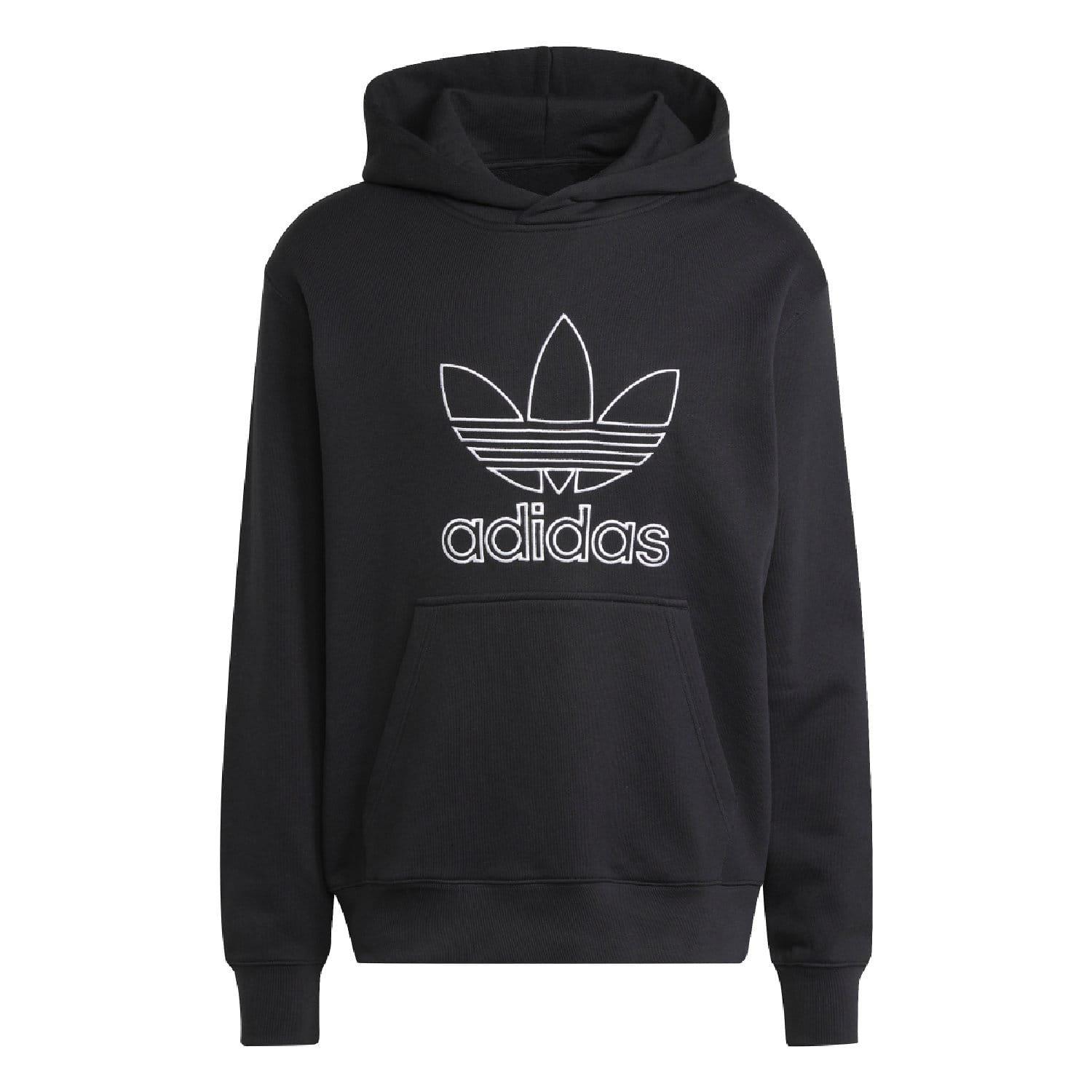 Black - adidas Originals - Adicolor Outline Trefoil Hoodie - 4