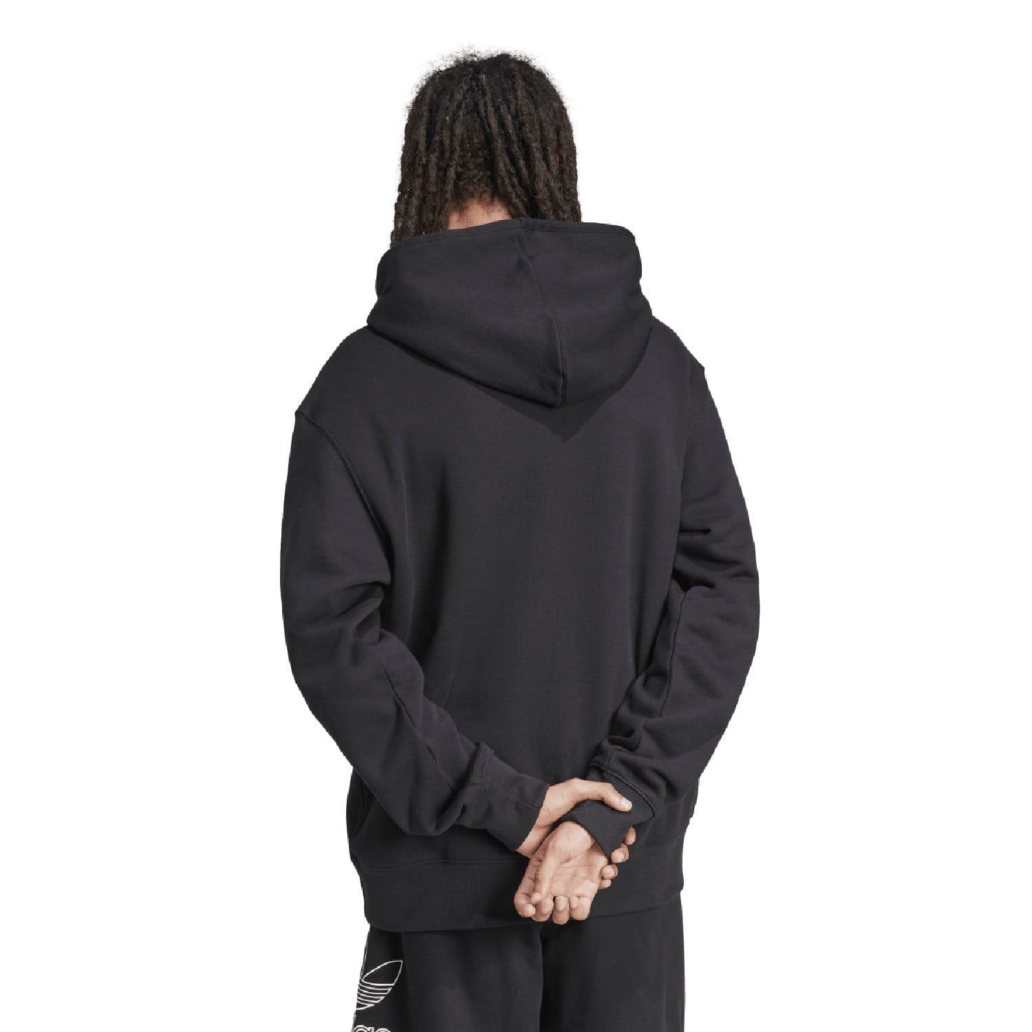 Black - adidas Originals - Adicolor Outline Trefoil Hoodie - 5