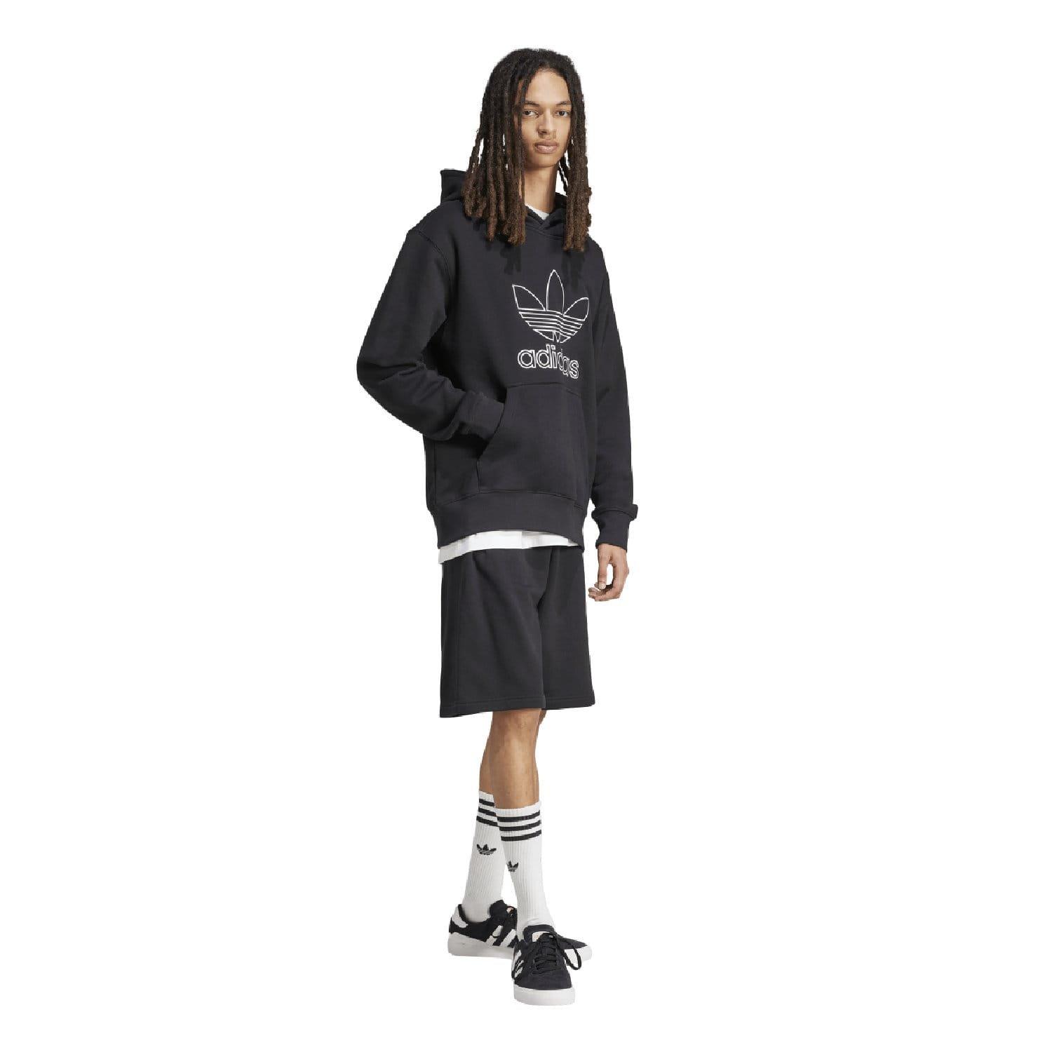 Black - adidas Originals - Adicolor Outline Trefoil Hoodie - 6