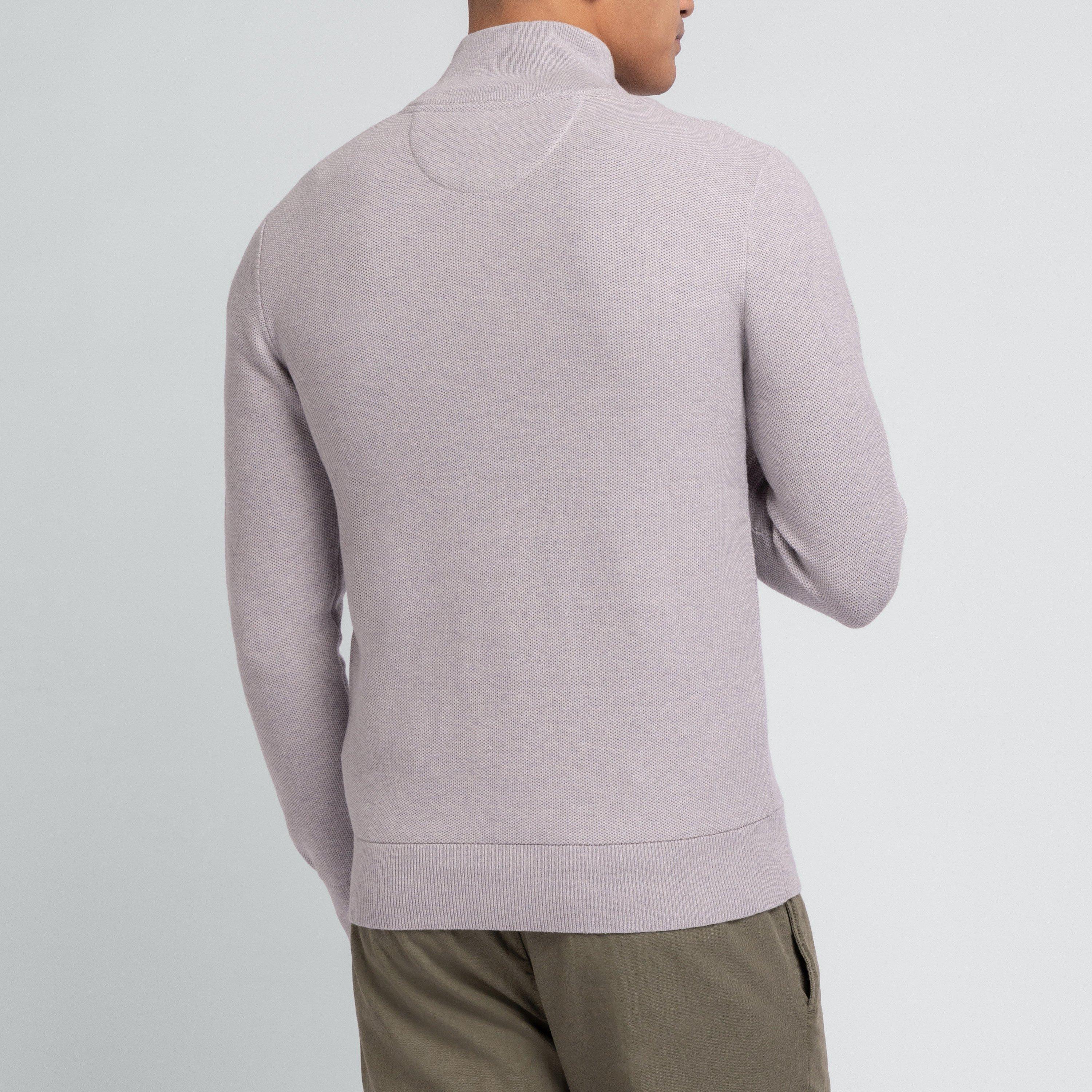 Grm5 - Eden Park - Grey seed stitch zipped cardigan - 4