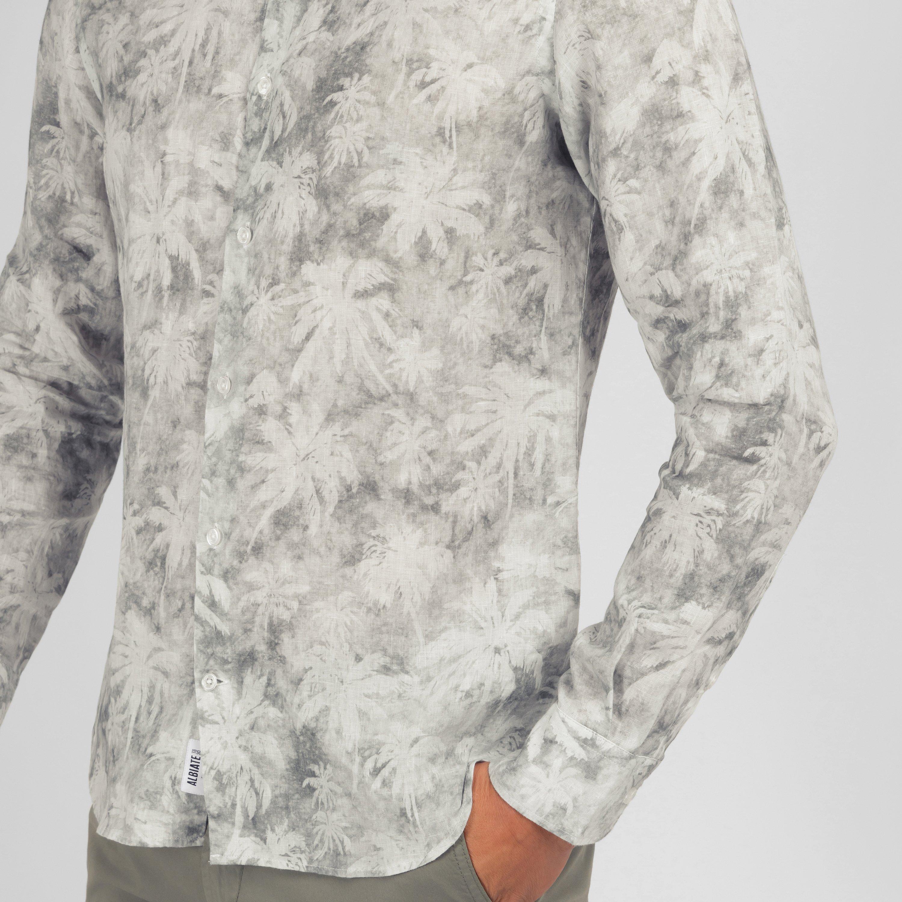 Blc8 - Eden Park - Blue shirt with palm trees print - 3