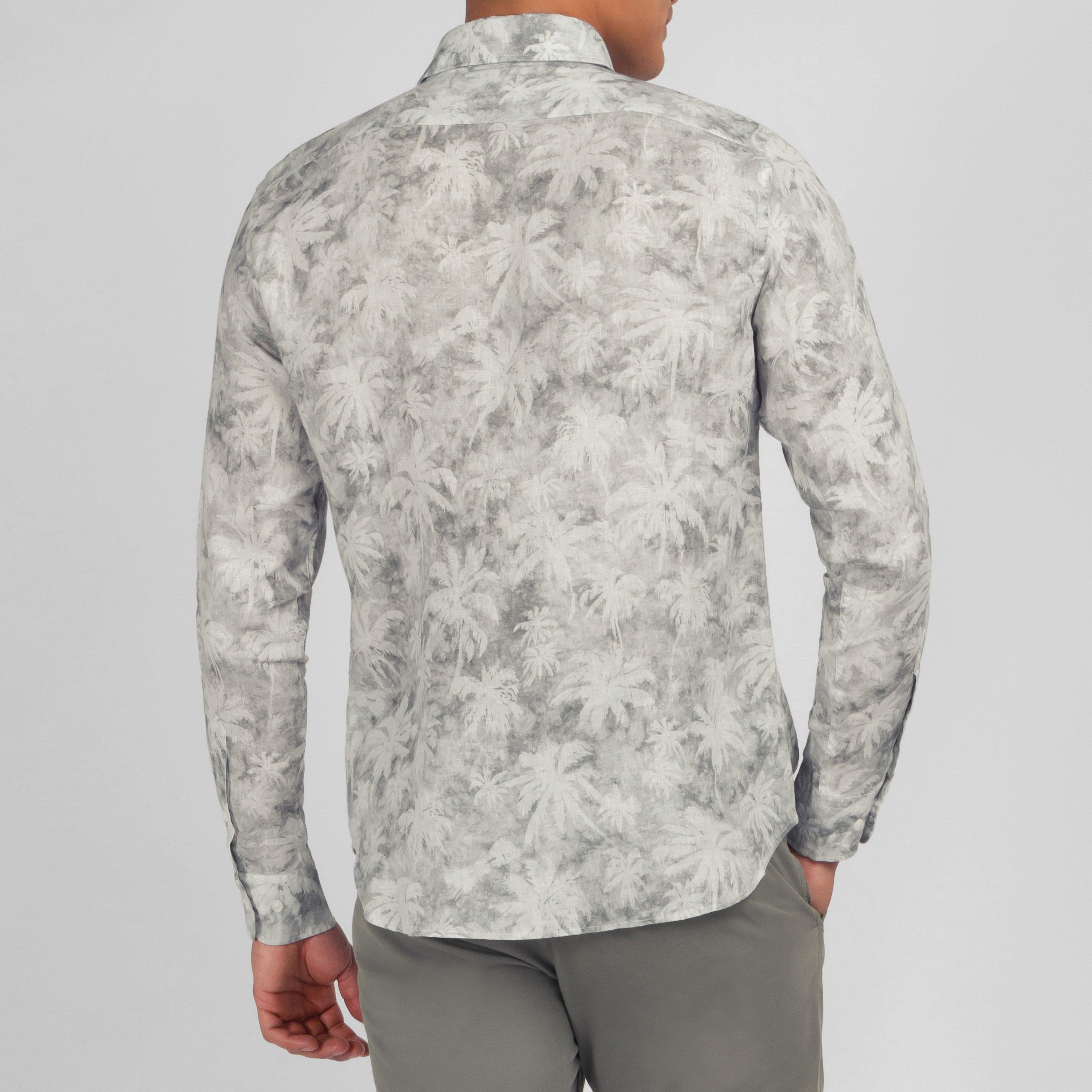 Blc8 - Eden Park - Blue shirt with palm trees print - 4