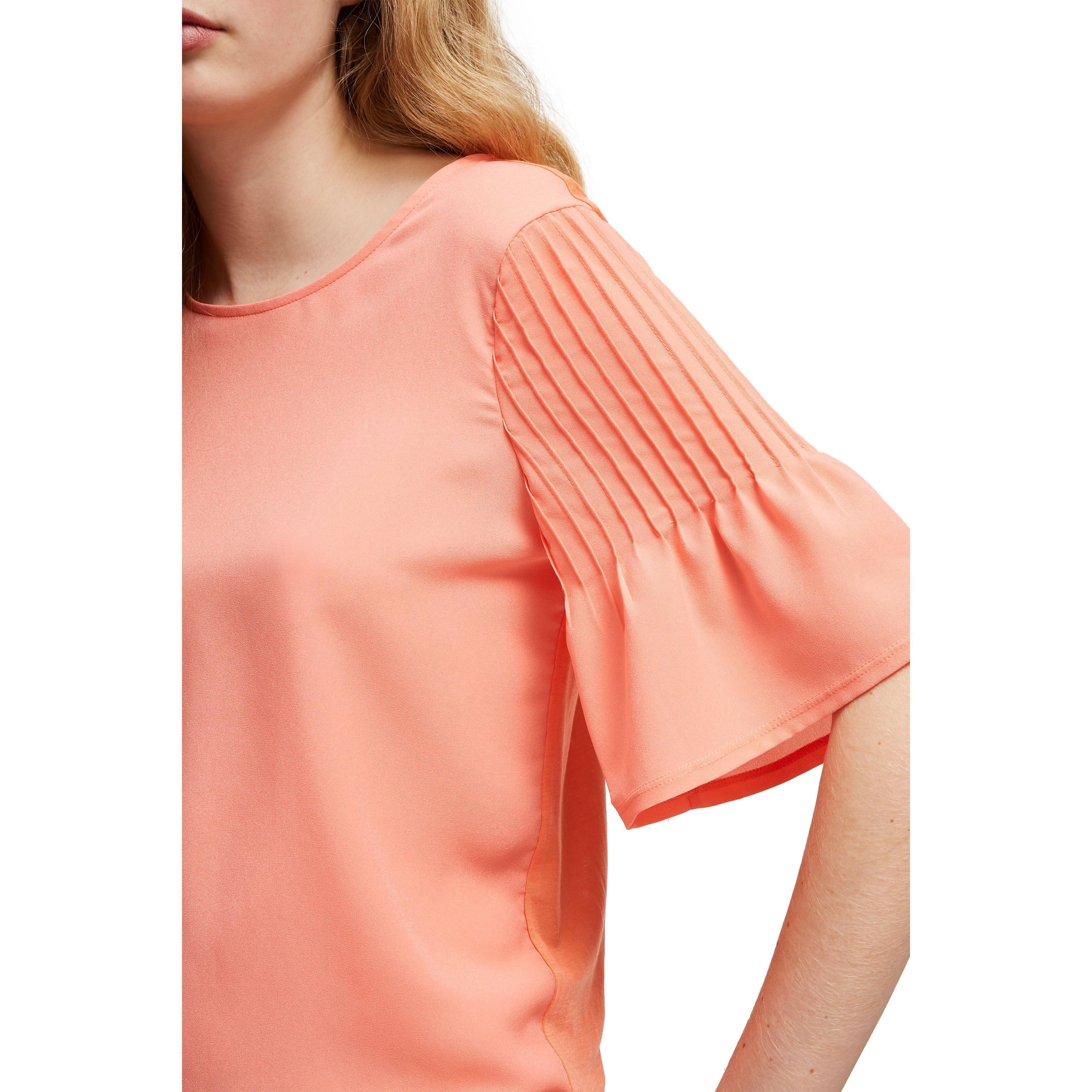 Arancione - French Connection - Classic Crepe Pintuck Shoulder T-Shirt - 4