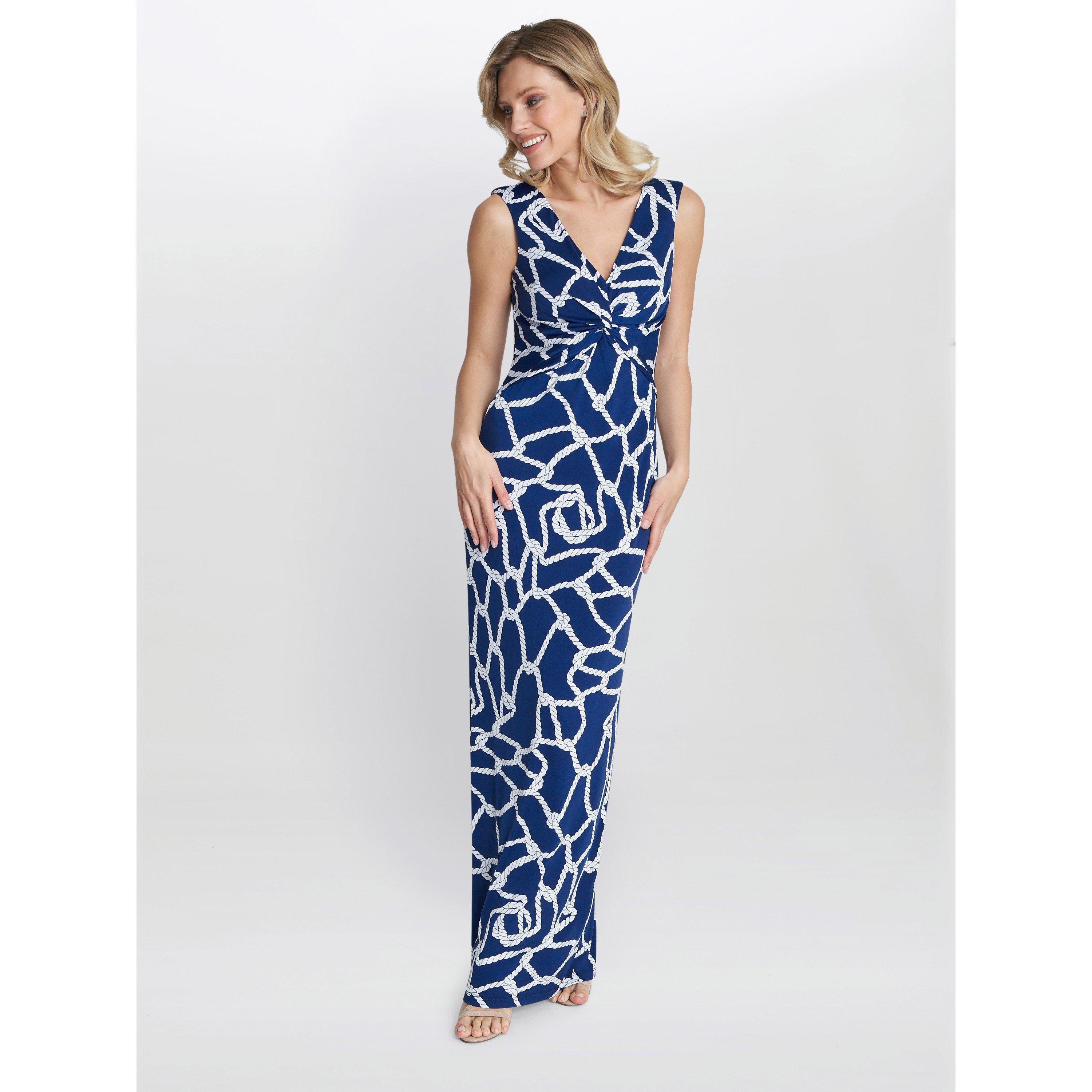 Gina Bacconi Women's Irene Jersey Maxi Dress - Navy - 14