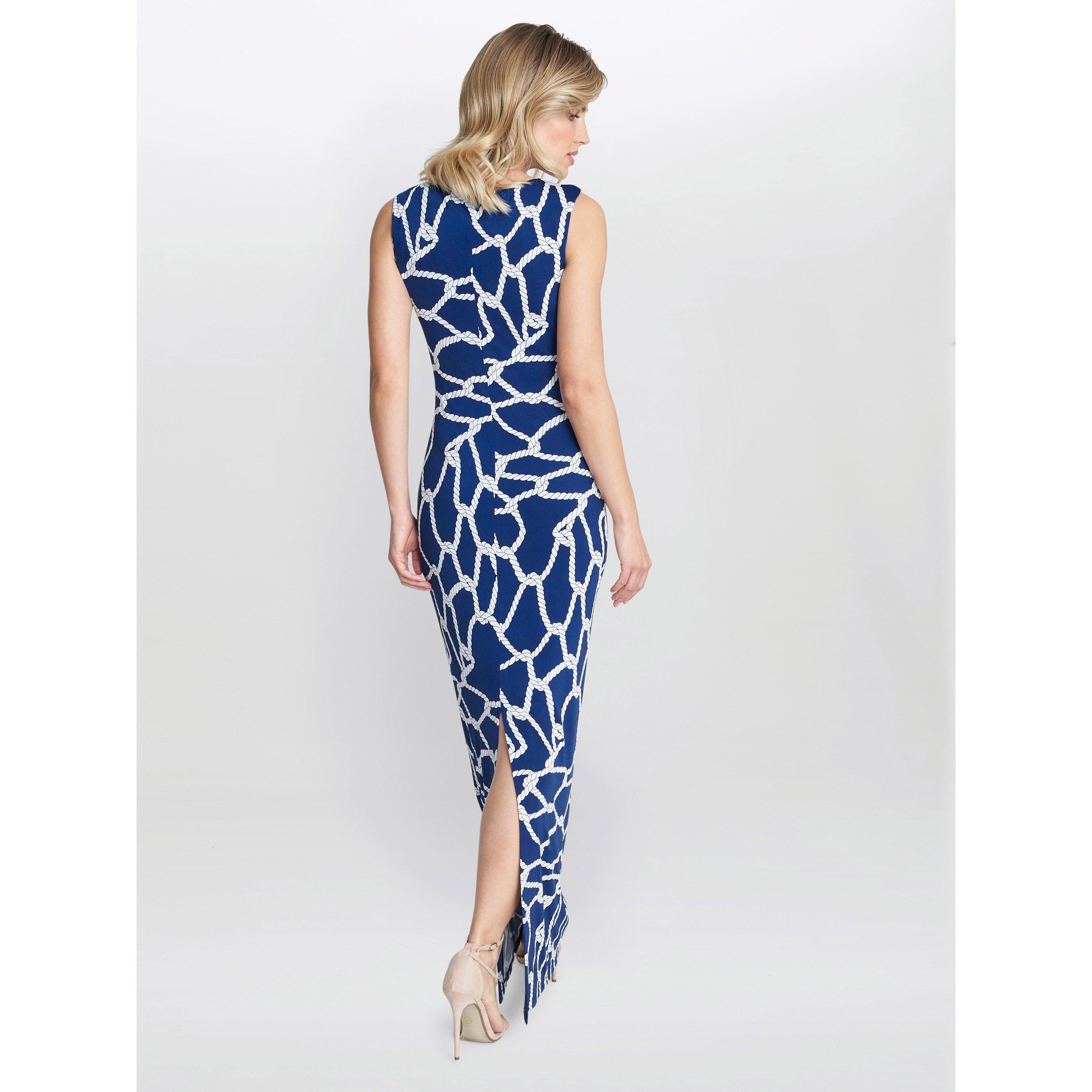 Navy - Gina Bacconi - Irene Jersey Maxi Dress - 2