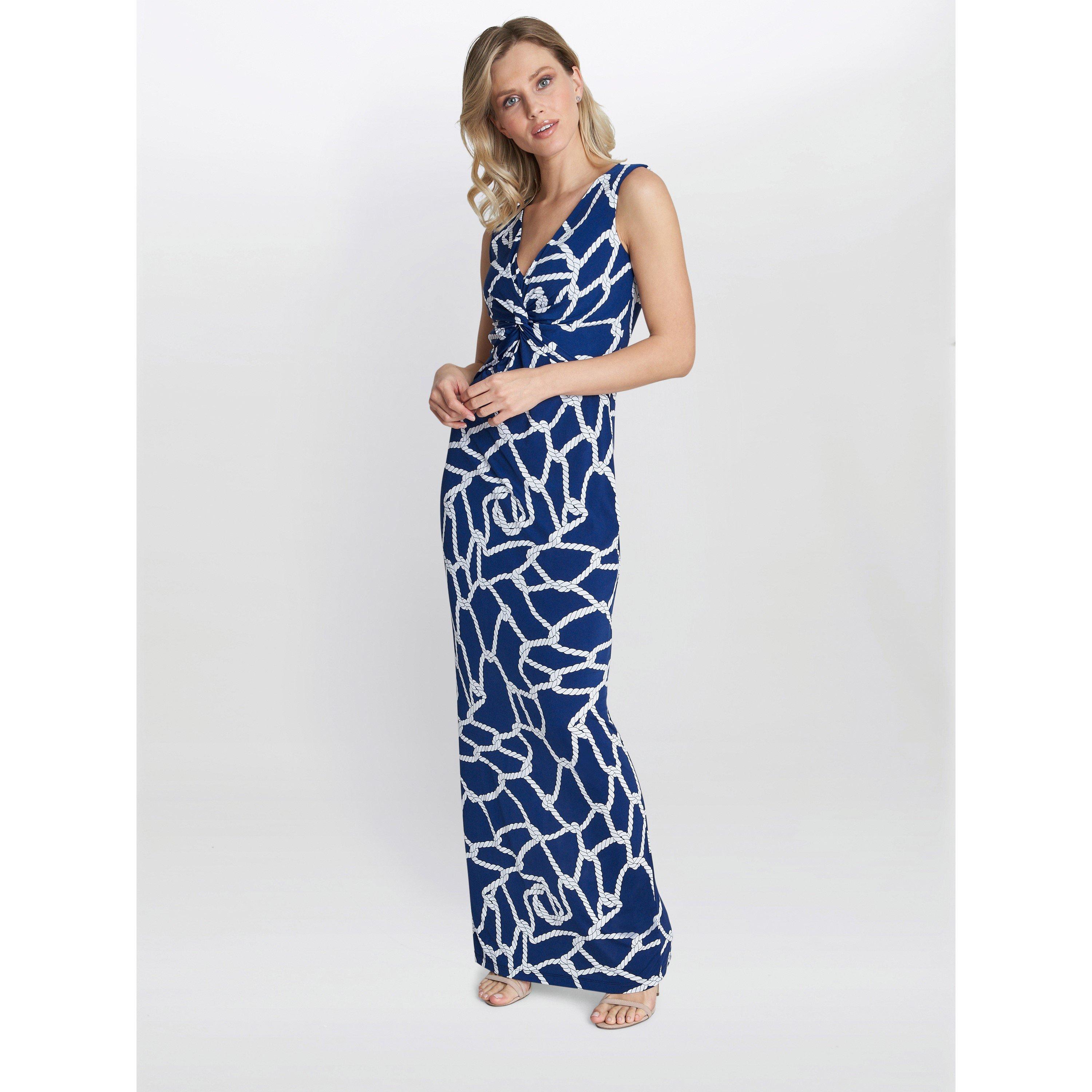 Navy - Gina Bacconi - Irene Jersey Maxi Dress - 6