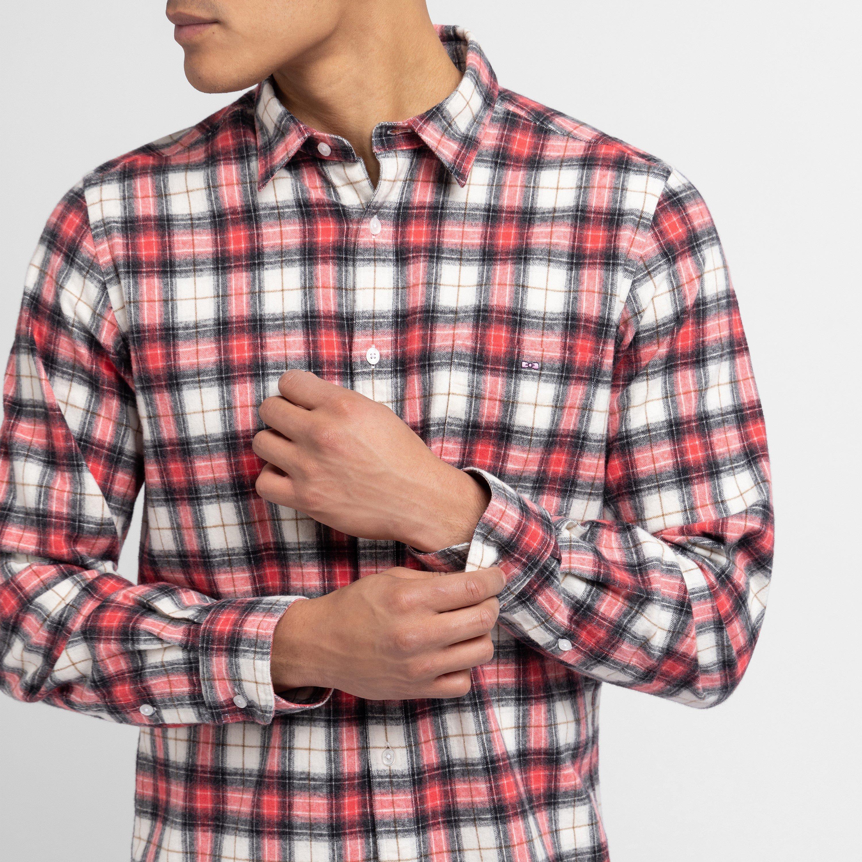 Rov6 - Eden Park - Red chequered flannel shirt - 3