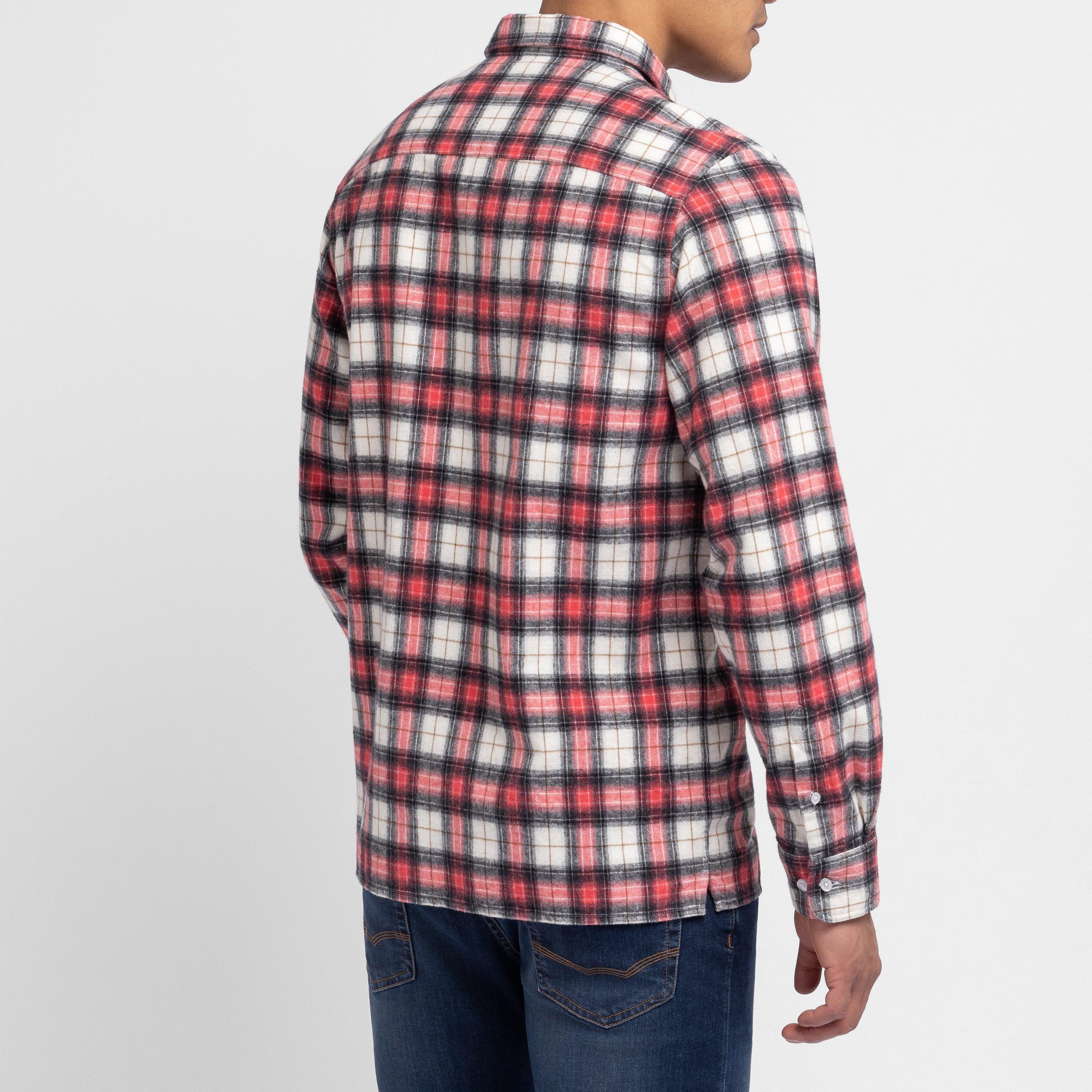 Rov6 - Eden Park - Red chequered flannel shirt - 4
