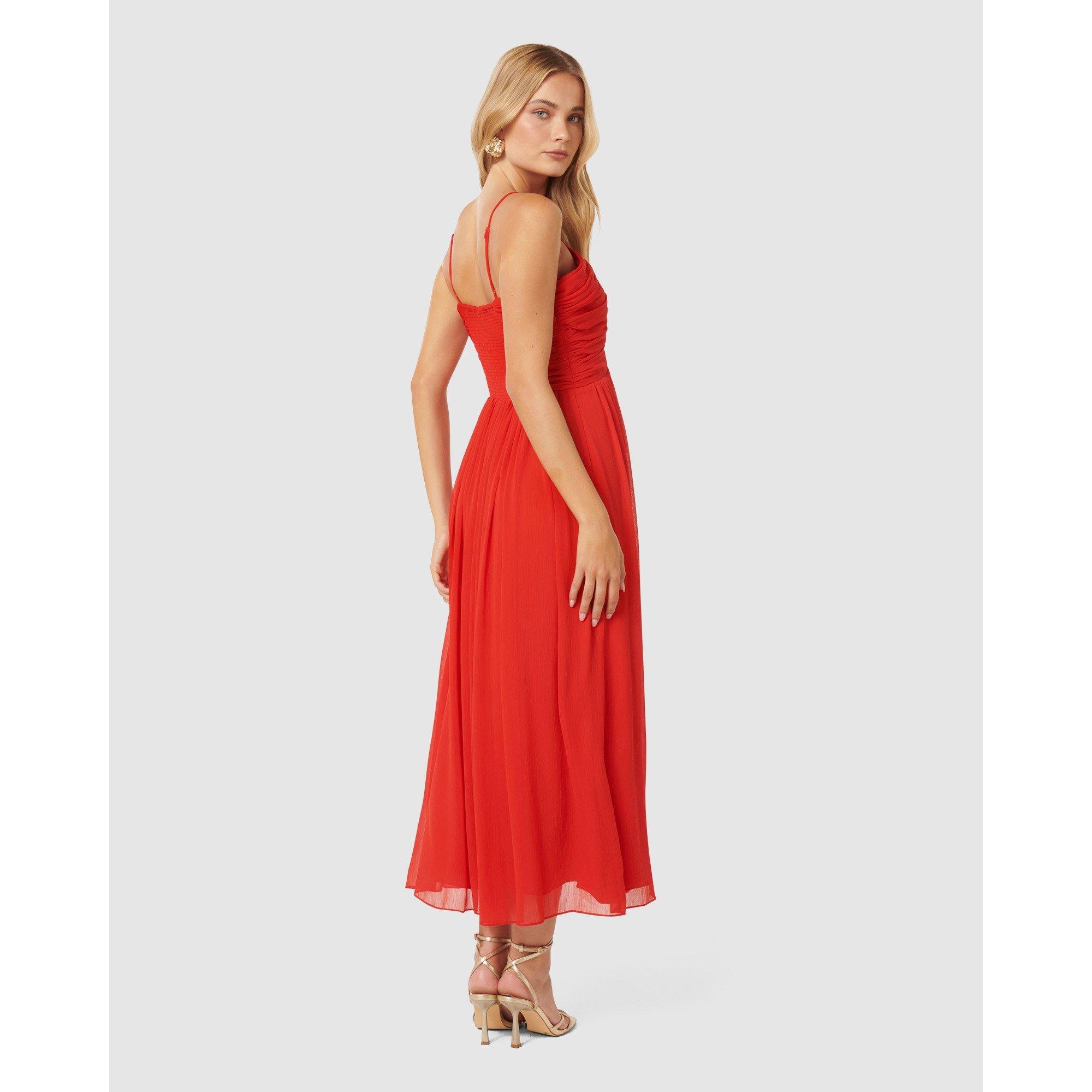 Candy Apple Red - Forever New - Nakita Ruched Bodice Maxi Dress - 5