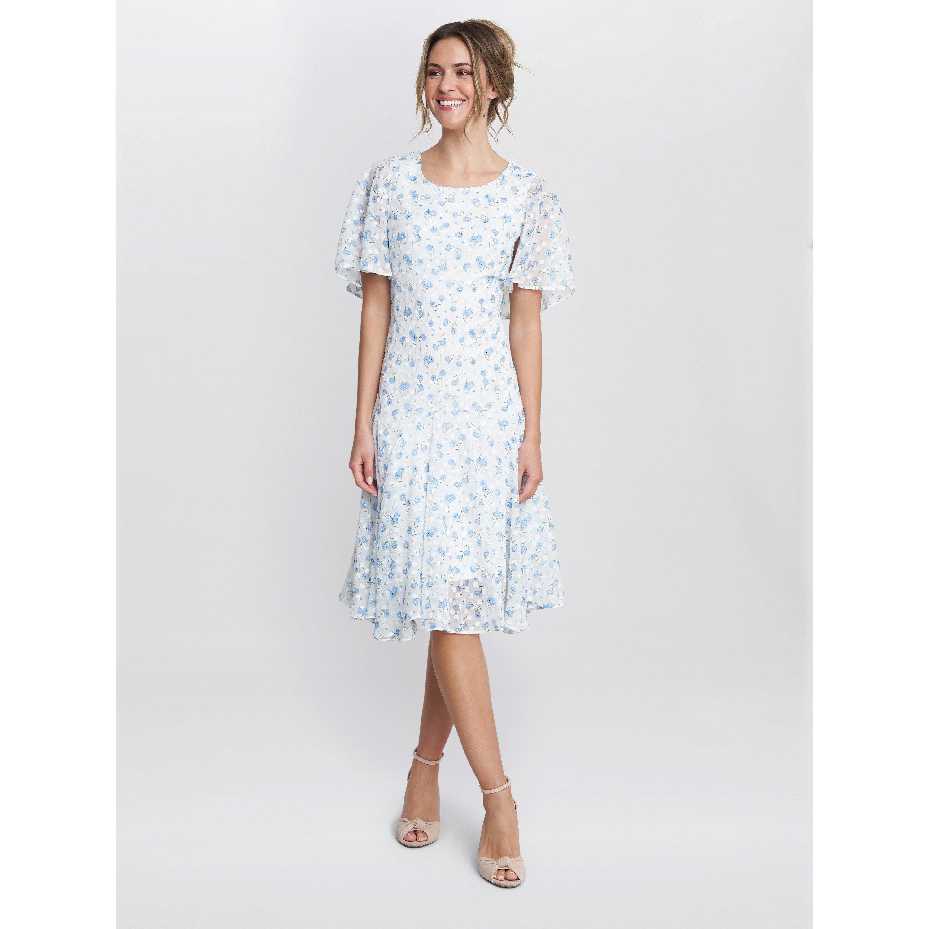 Blue - Gina Bacconi - Annette Chiffon Dress - 3
