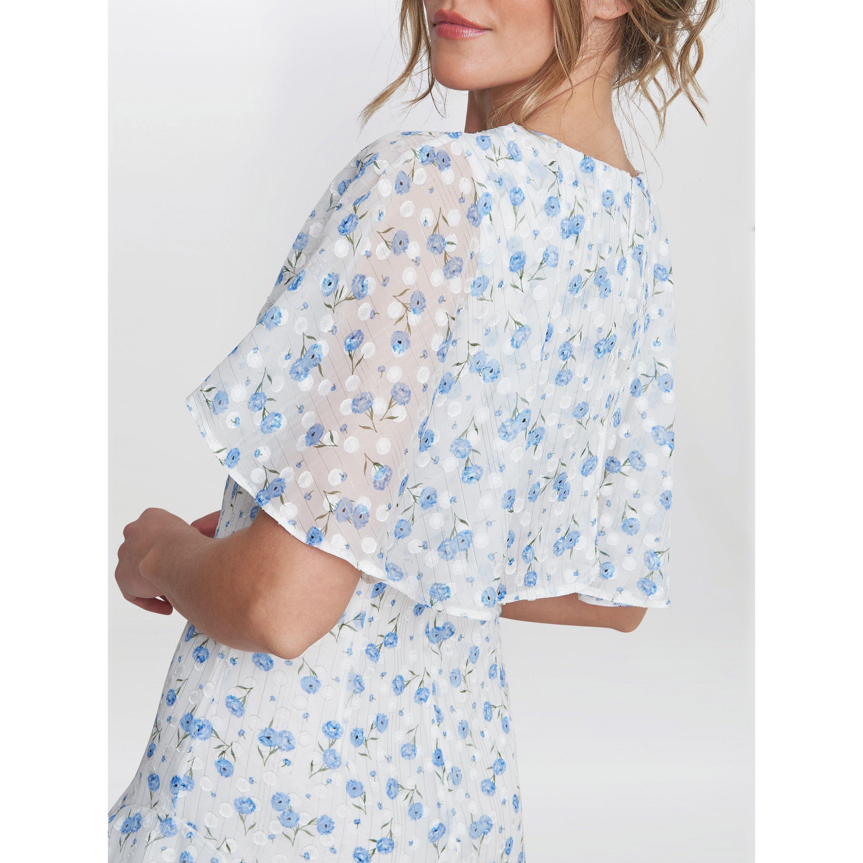 Blue - Gina Bacconi - Annette Chiffon Dress - 5