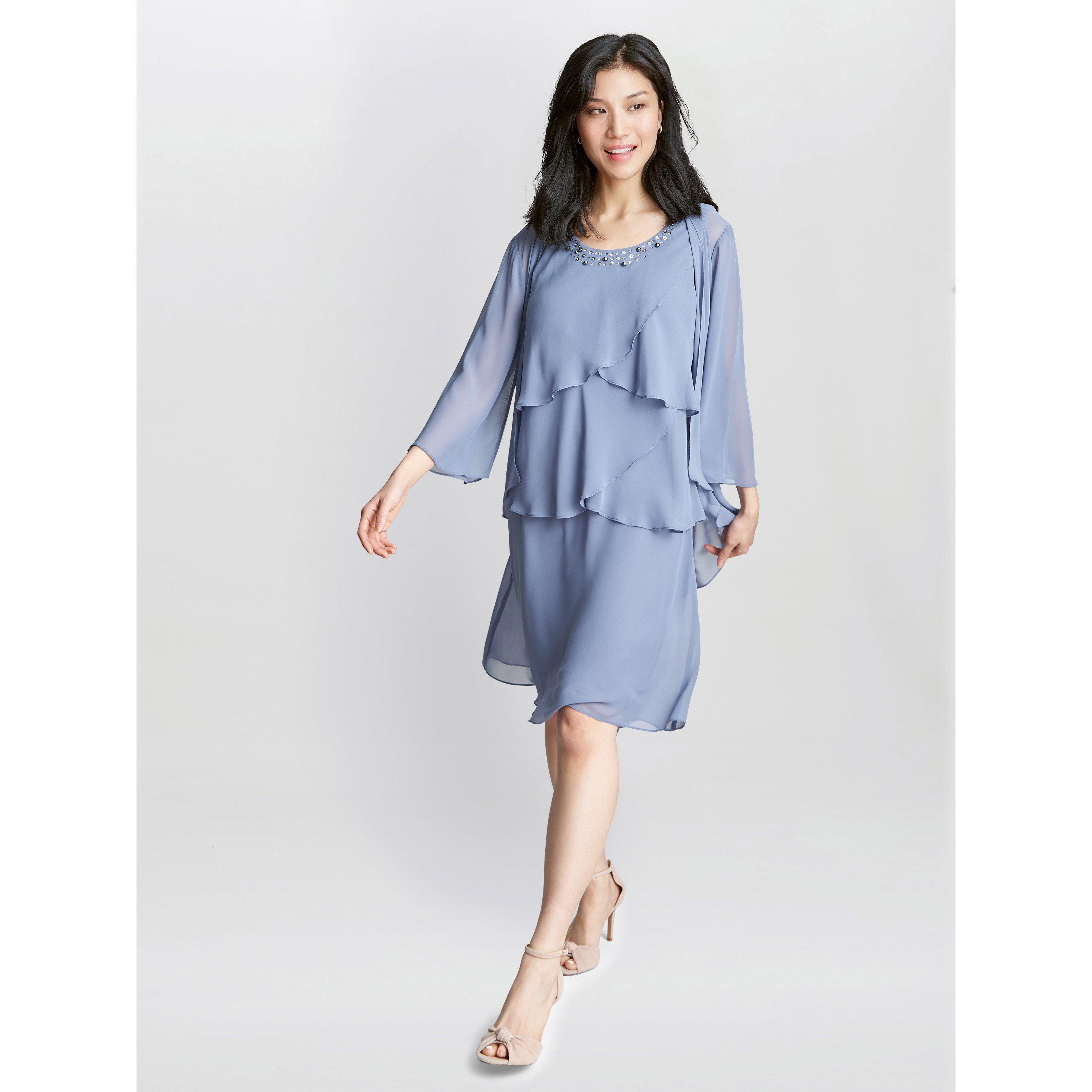 Perri - Gina Bacconi - Lois Jacket Dress With Tiered Bodice - 3