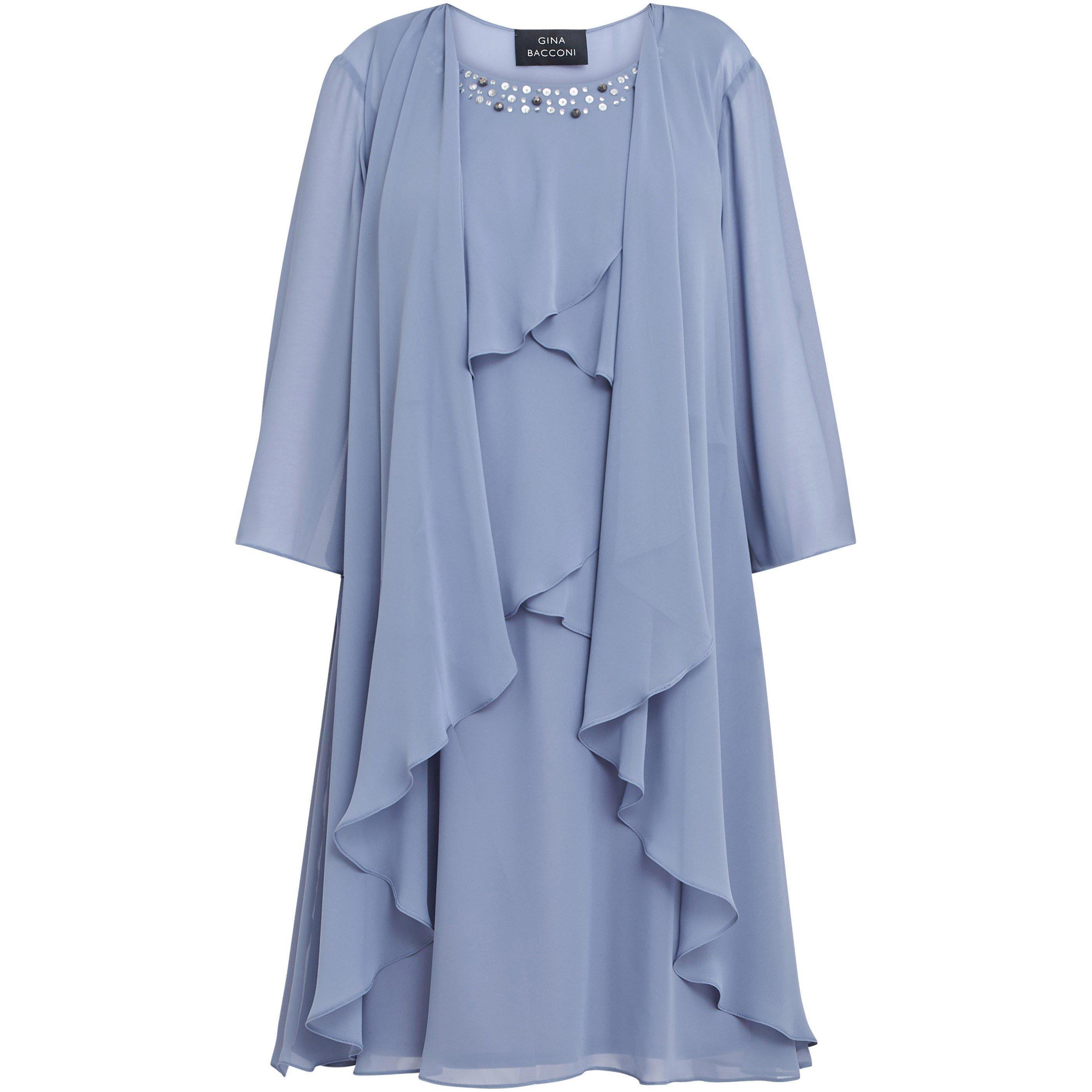 Perri - Gina Bacconi - Lois Jacket Dress With Tiered Bodice - 4