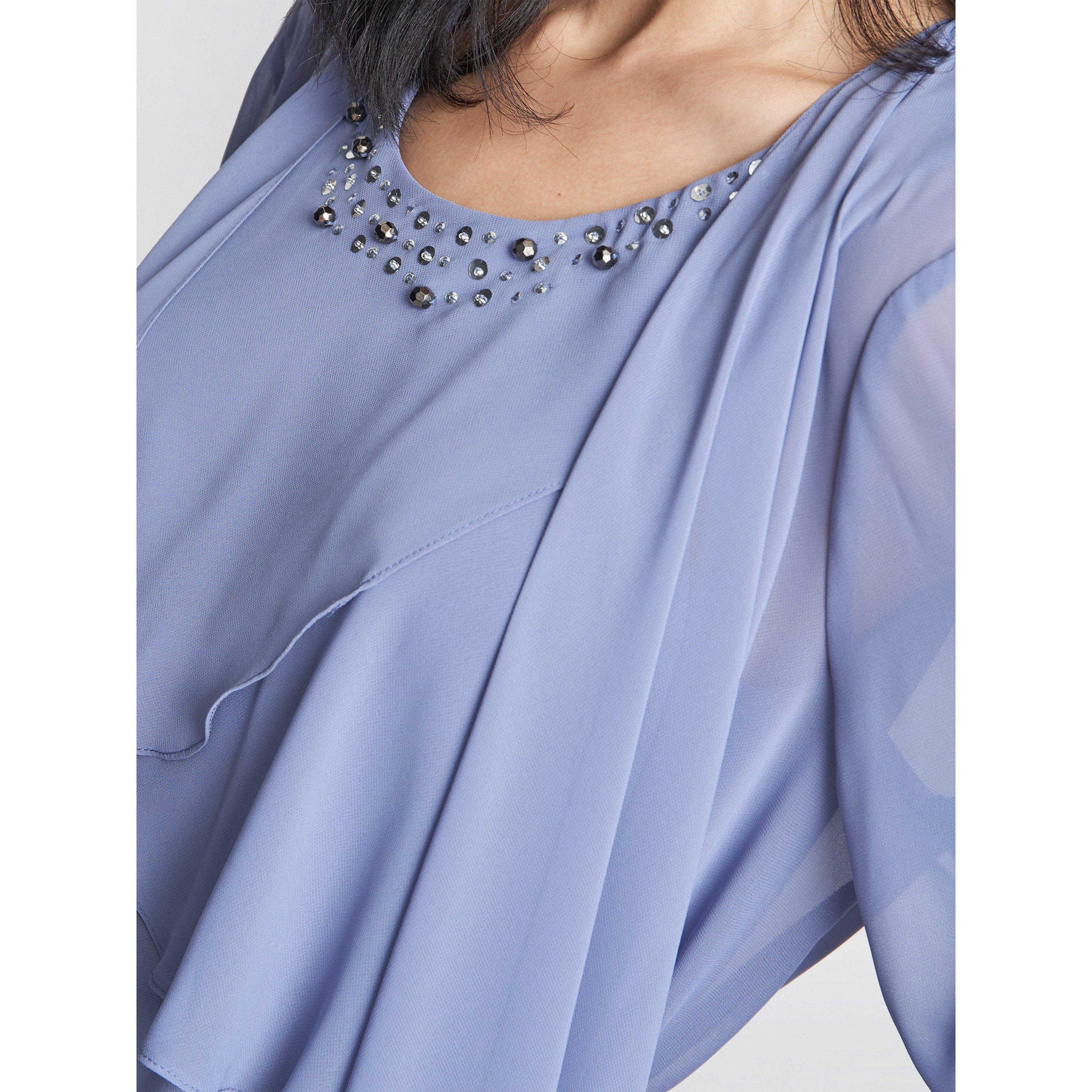 Perri - Gina Bacconi - Lois Jacket Dress With Tiered Bodice - 5