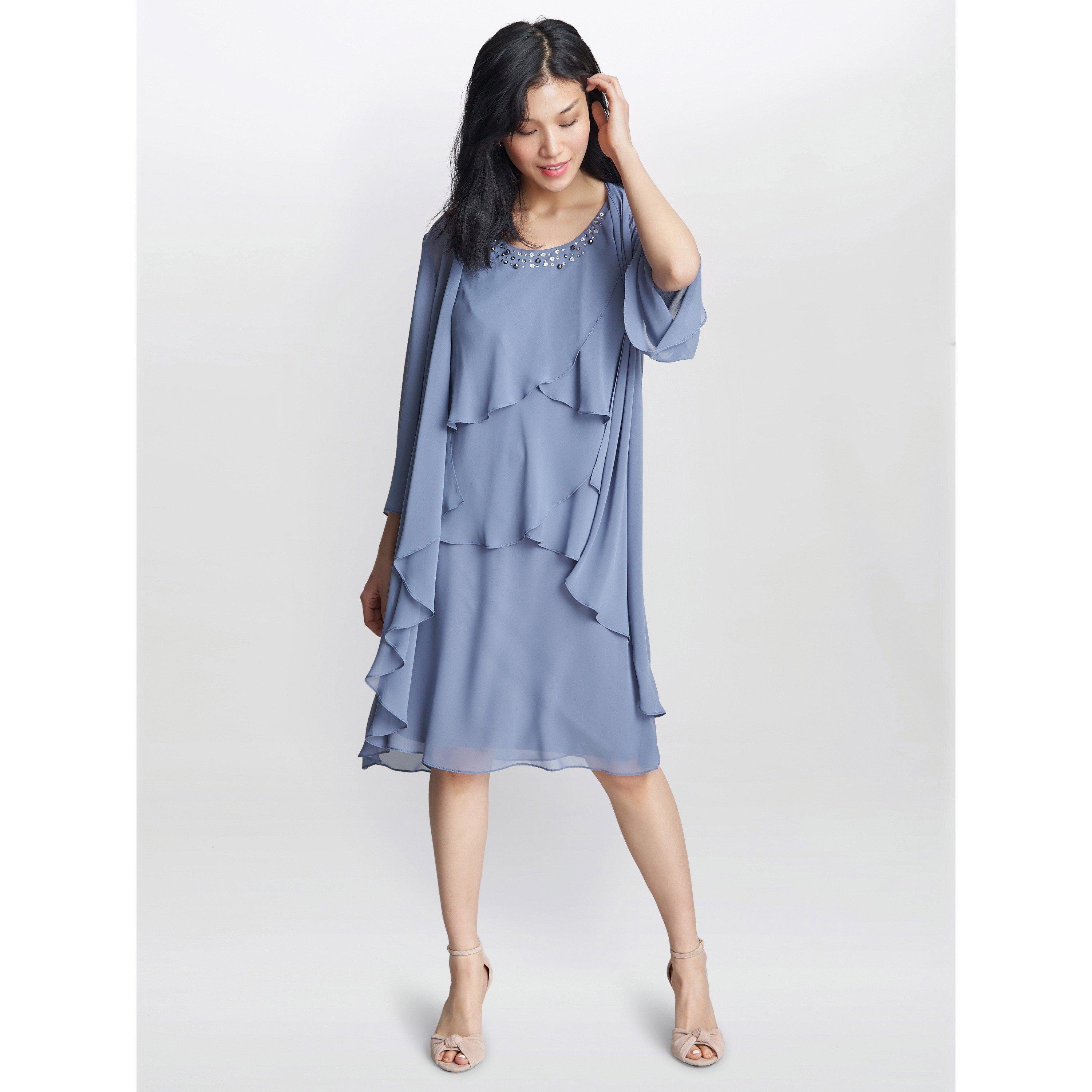 Perri - Gina Bacconi - Lois Jacket Dress With Tiered Bodice - 6