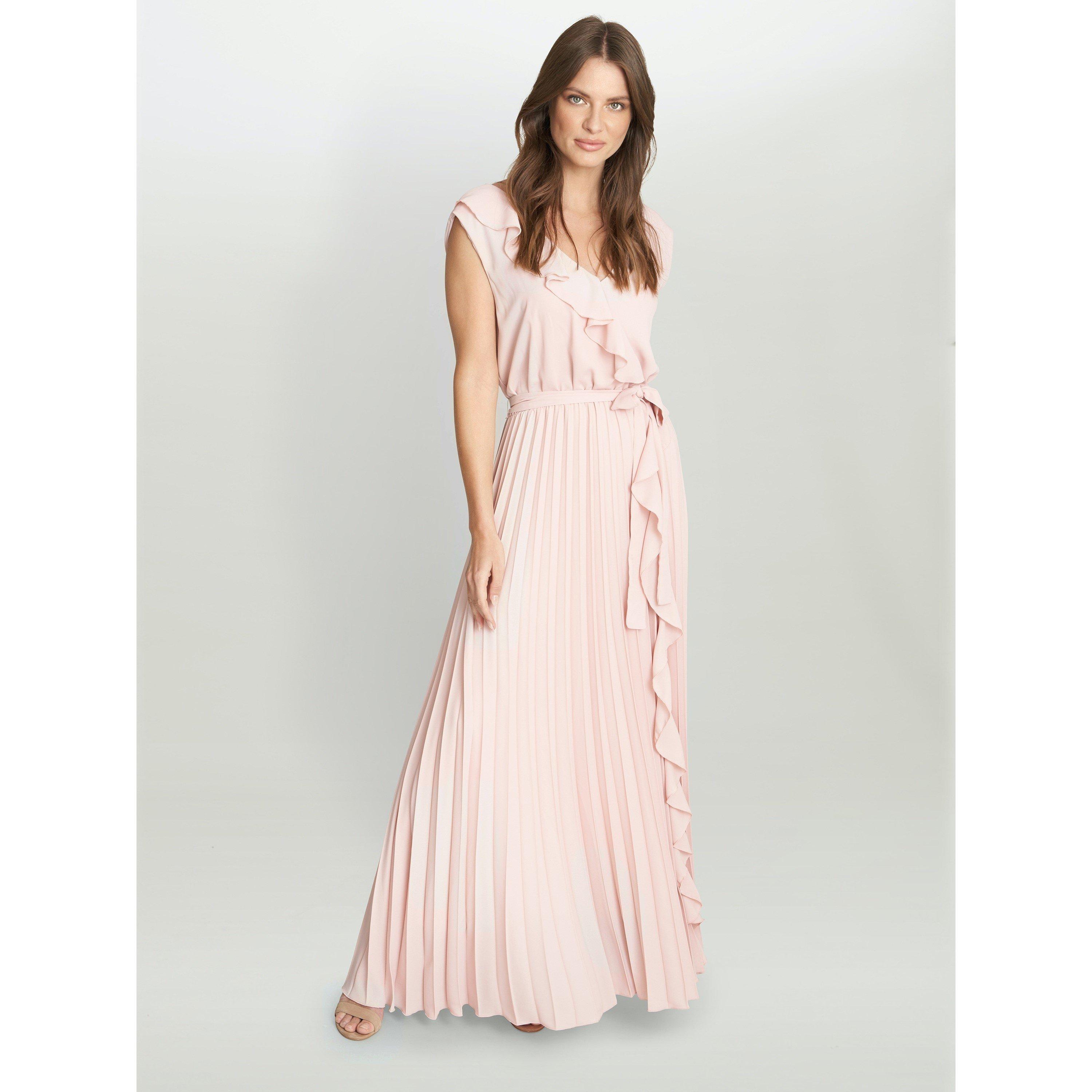 Gina Bacconi Women's Caprice Maxi Dress With Frill Detail - Blush - S
