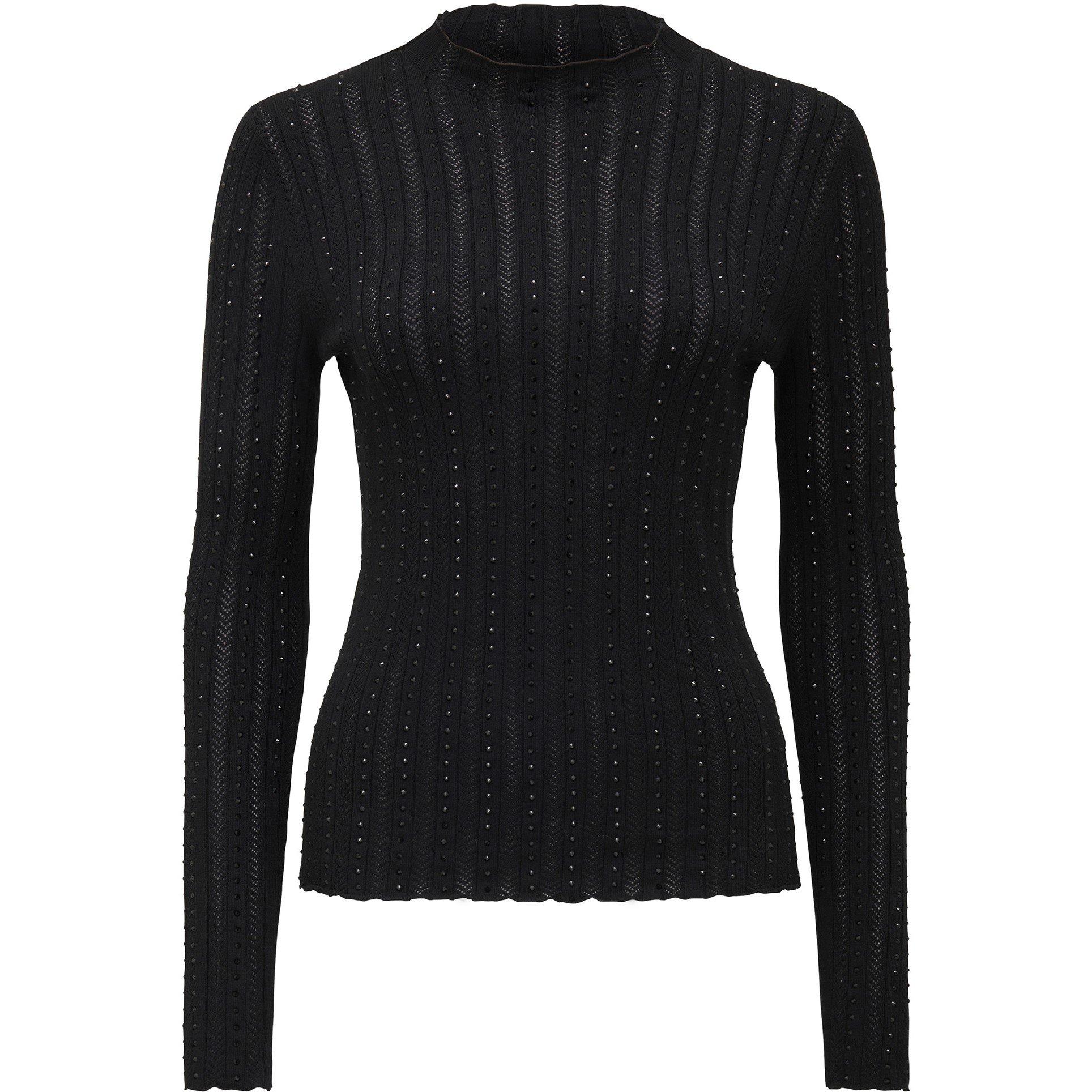 Black - Forever New - Natalie Embellished Knit Top - 6