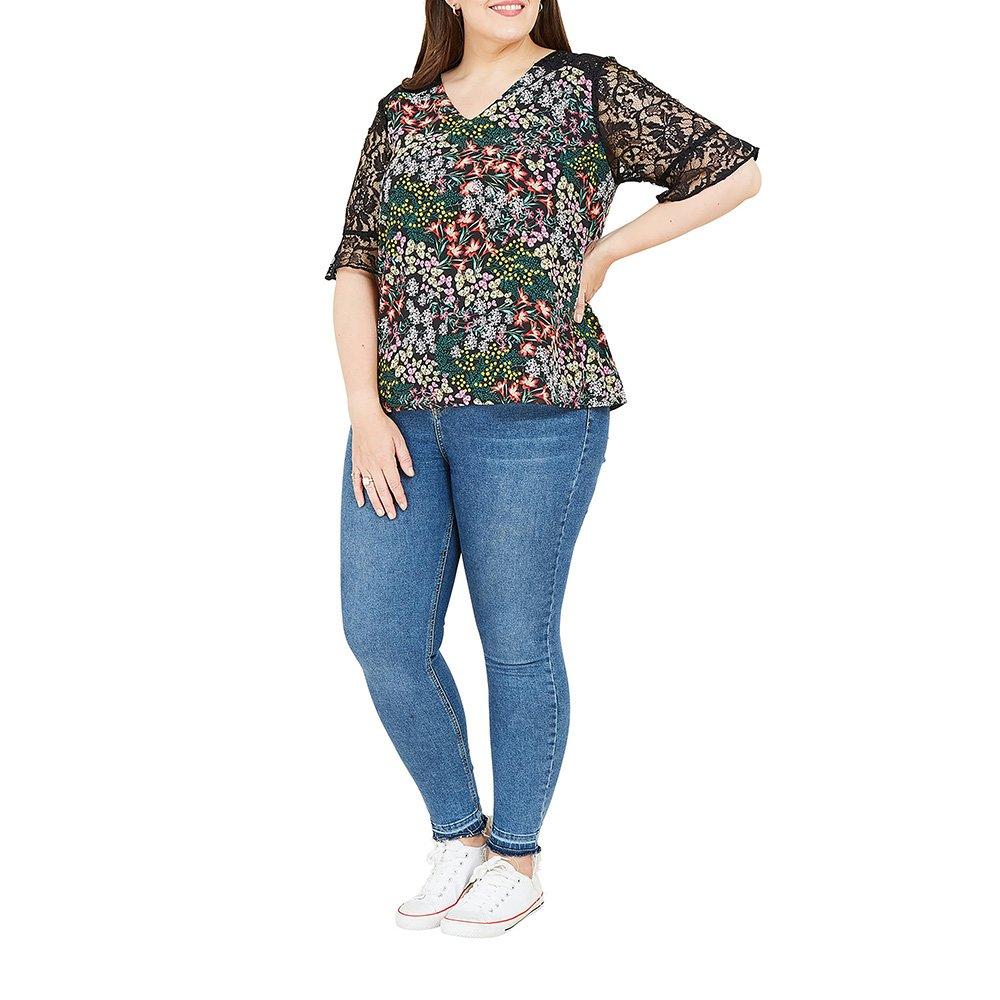 Black - Yumi - Black Butterfly Blouse - 2