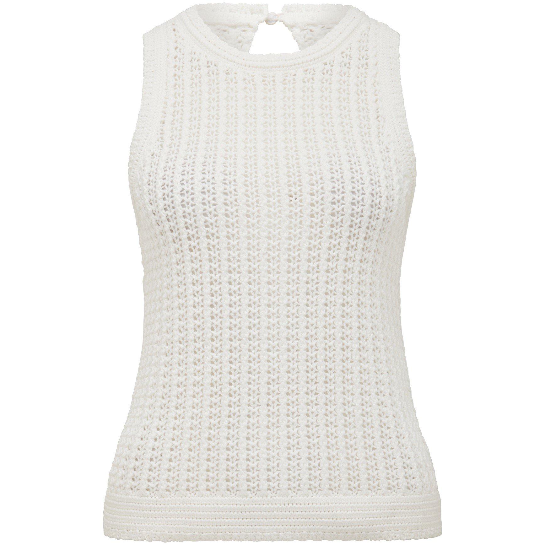 Porcelain - Forever New - Bailee Crochet Look Racer Top - 1
