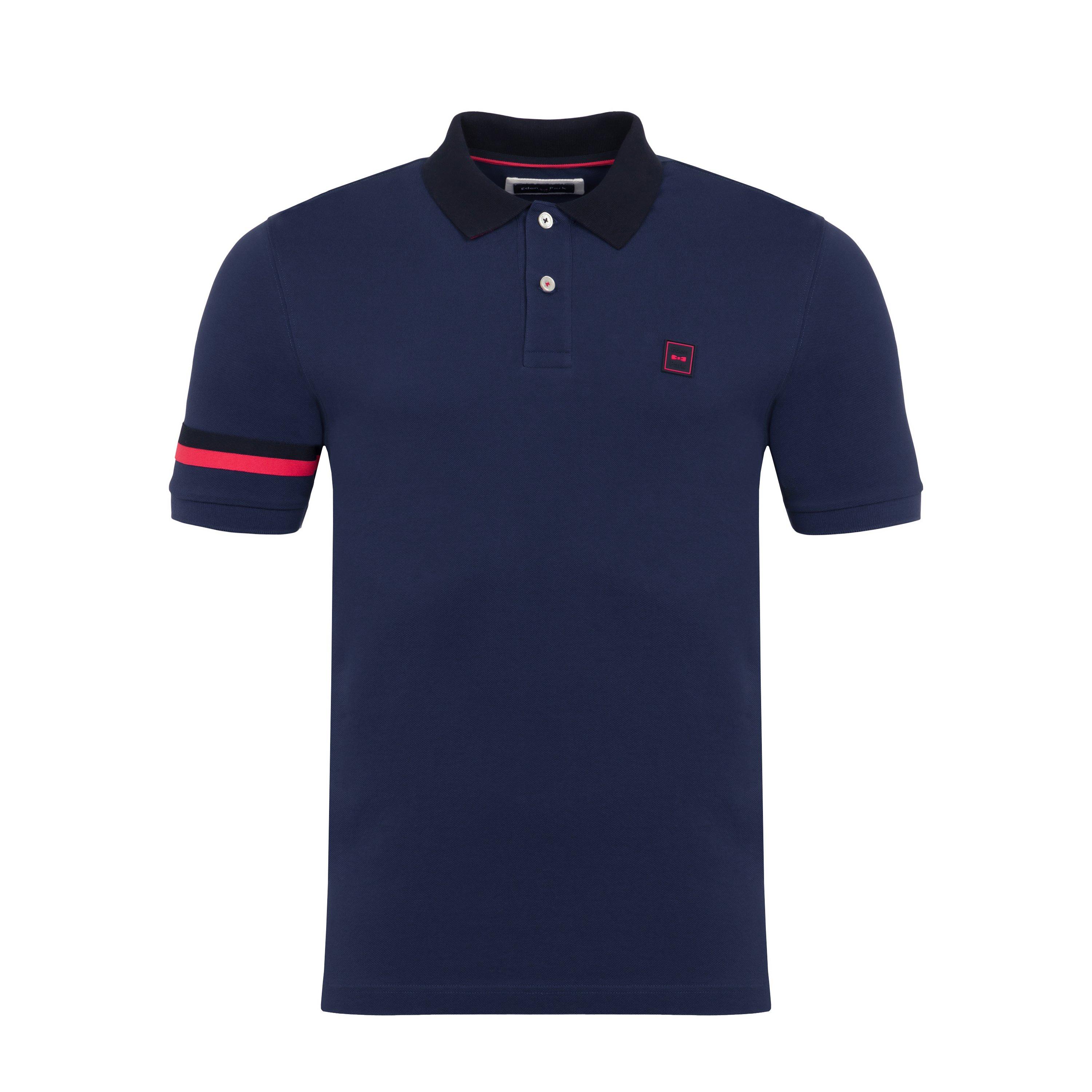 Eden Park Men's Navy Blue Short-Sleeved Polo Shirt - Blf - 2XL