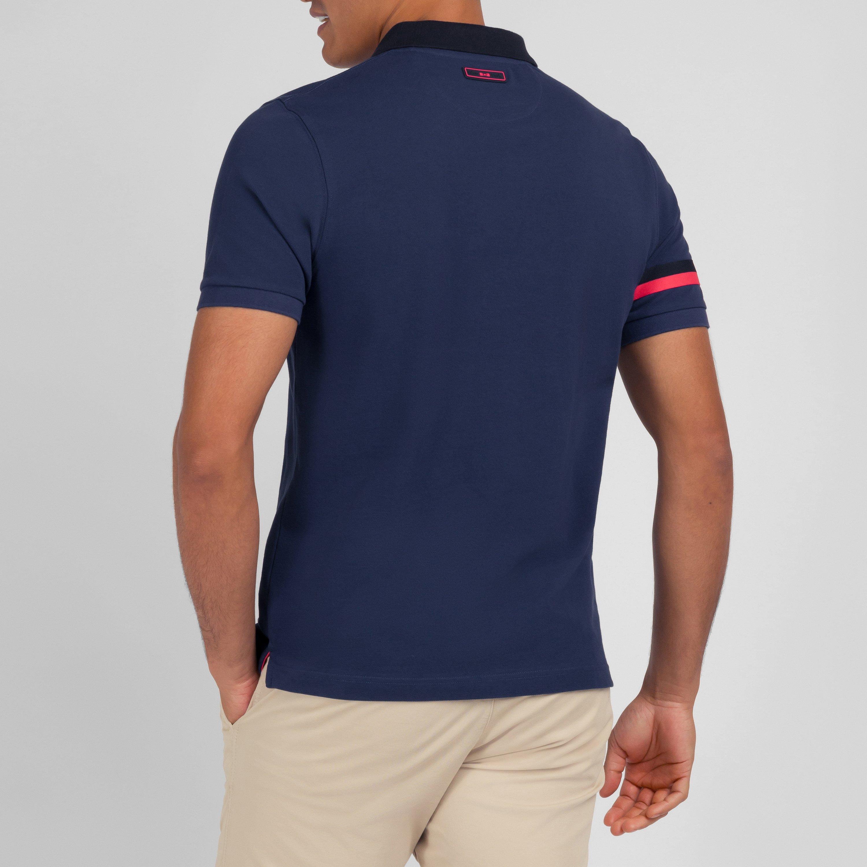 Blf - Eden Park - Navy blue short-sleeved polo shirt - 4