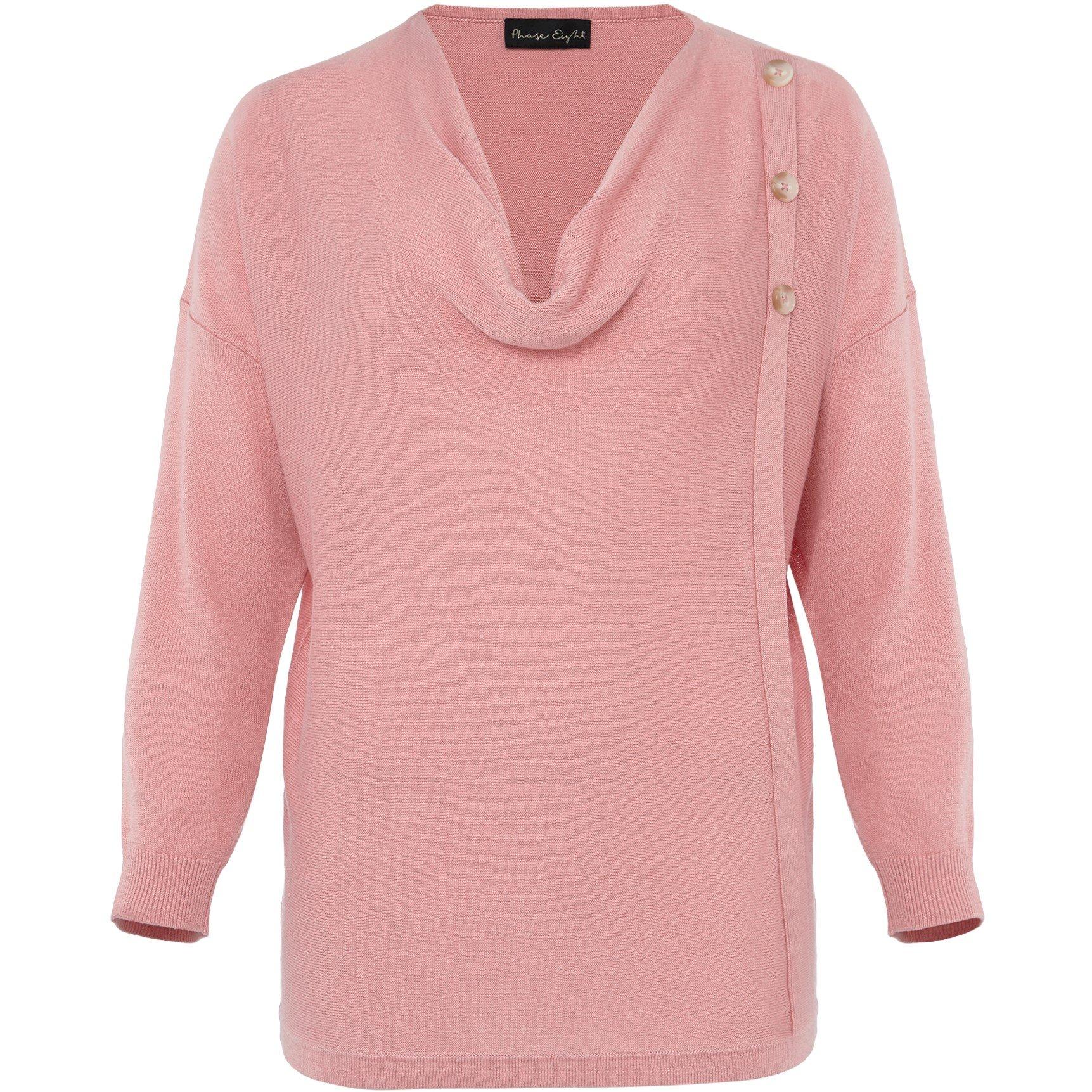 Rose - Phase Eight - Dana Cowl Neck Button Trim Knit - 1