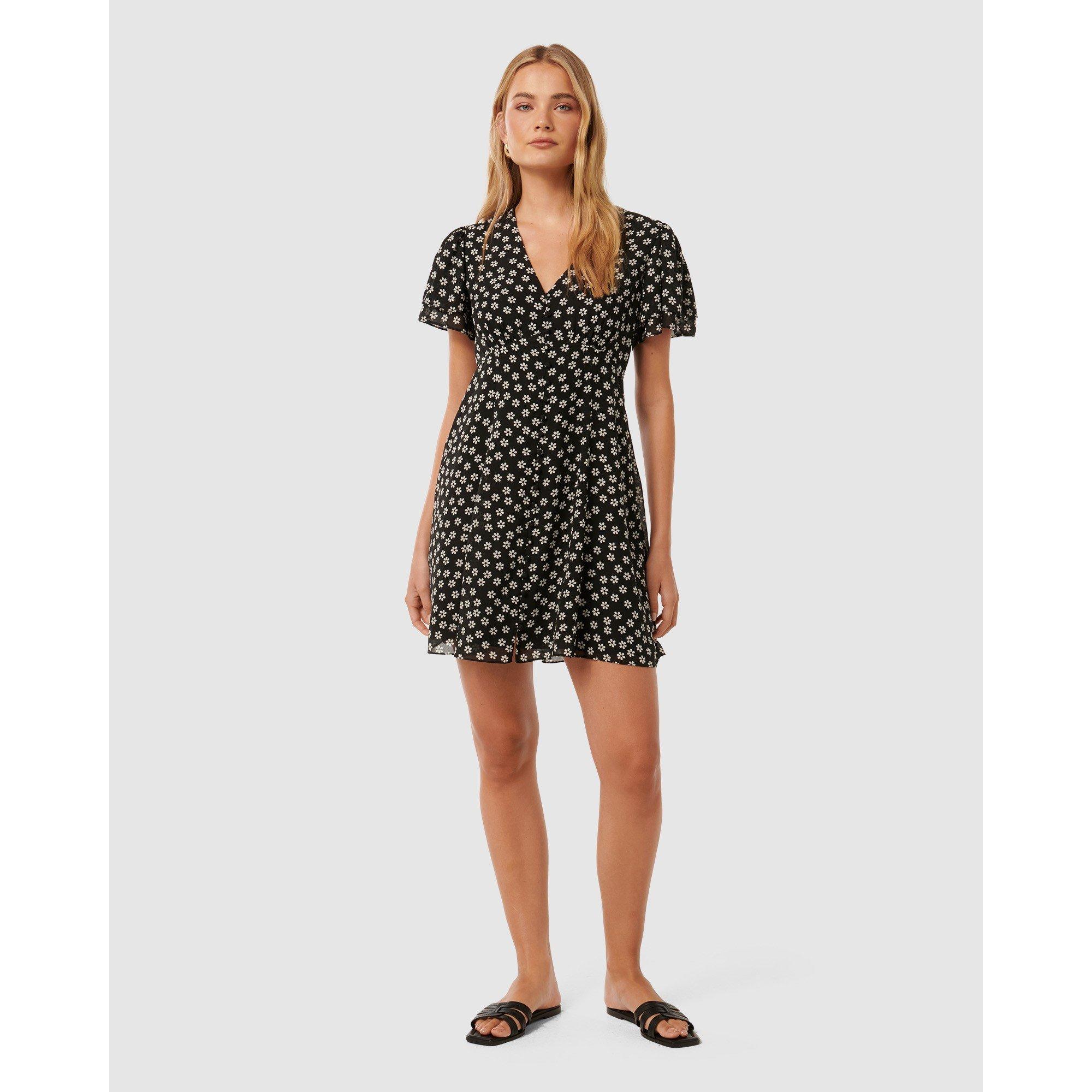 Carlton Ditsy - Forever New - Pria Button Through Mini Dress - 2