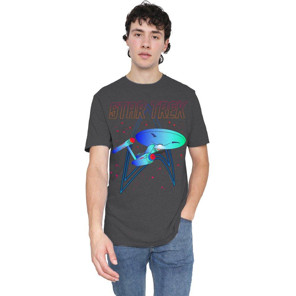 Grey - Star Trek - Star Trek Neon Trek T-Shirt Charcoal - 1