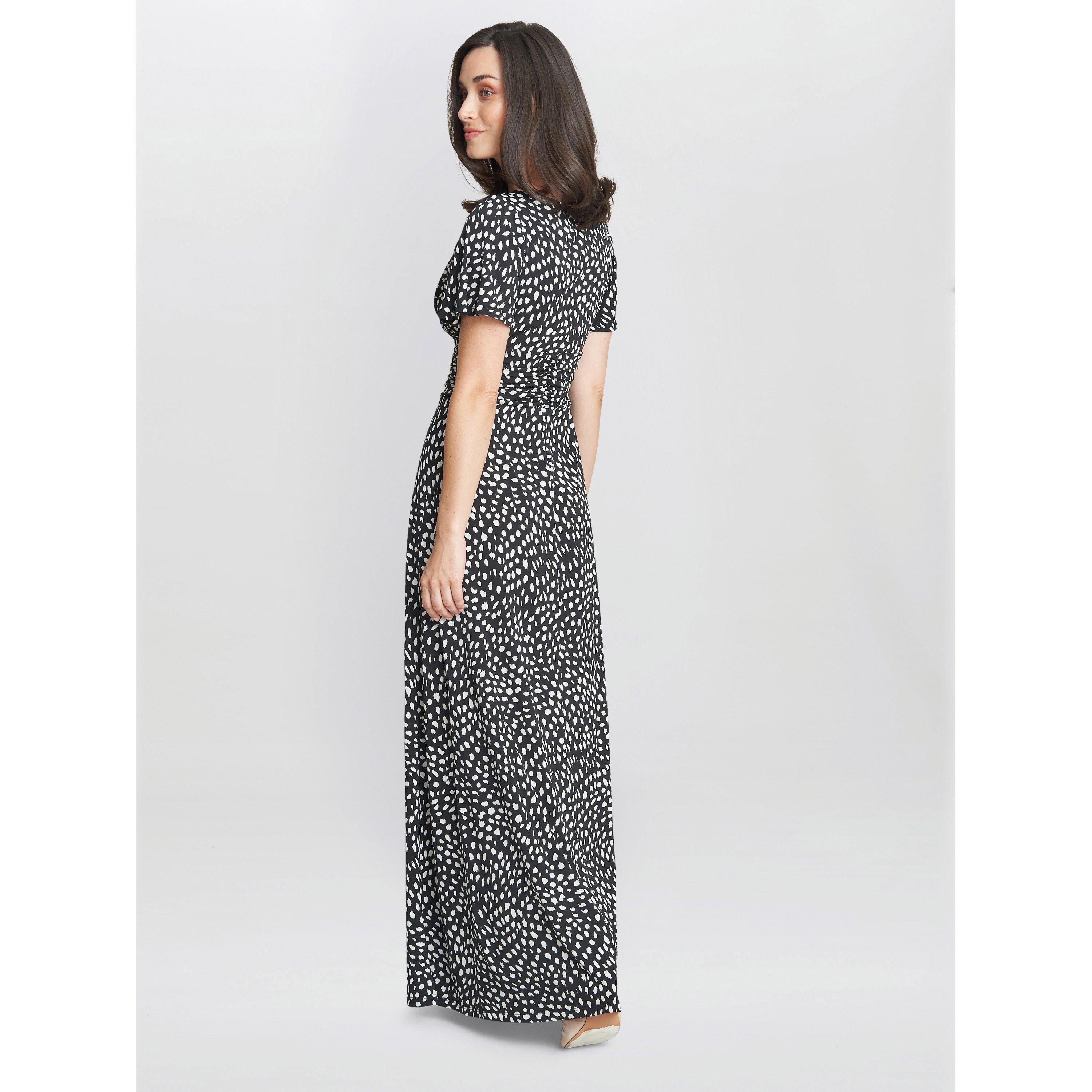 Black / Offwhit - Gina Bacconi - Gia Jersey Maxi Dress - 2