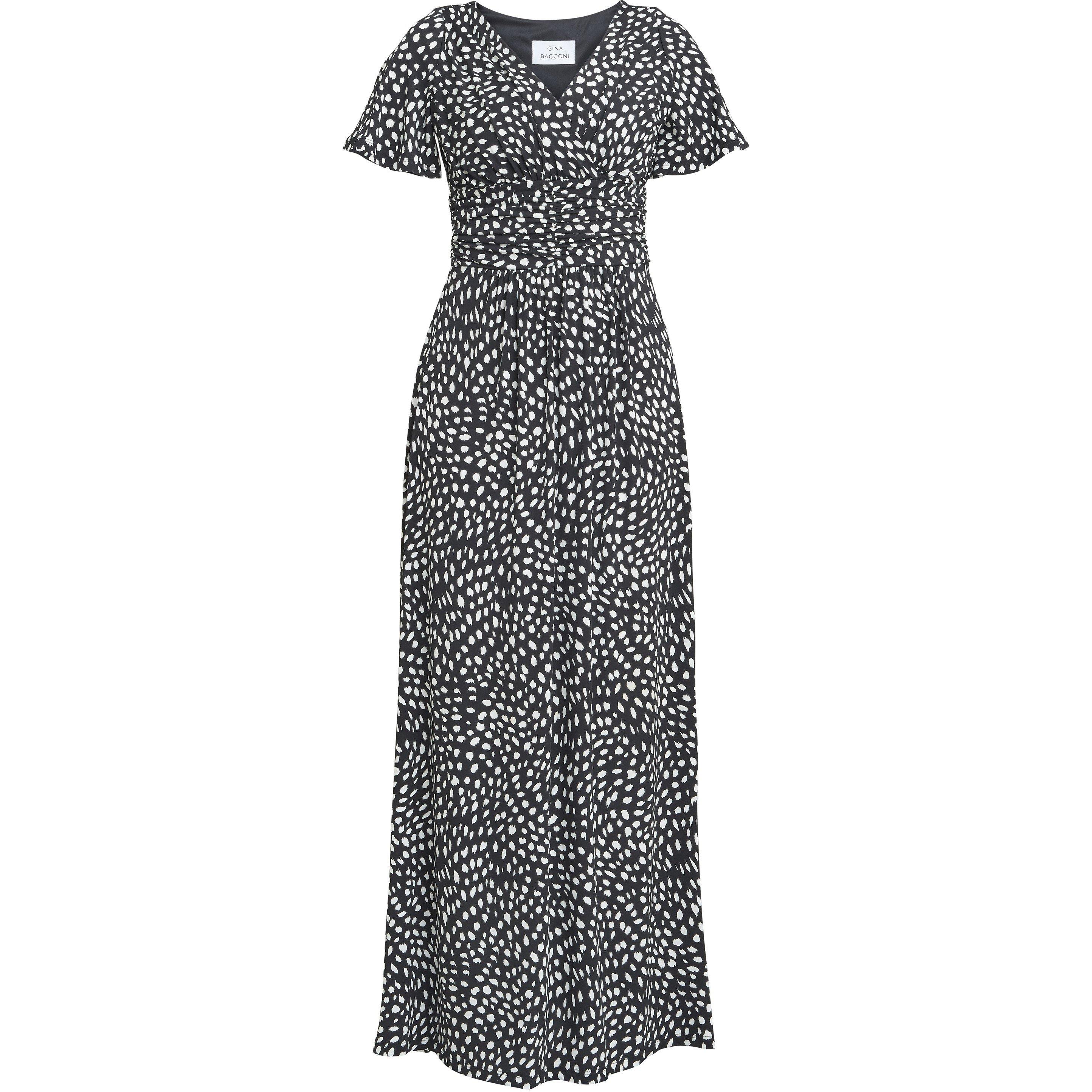 Black / Offwhit - Gina Bacconi - Gia Jersey Maxi Dress - 4