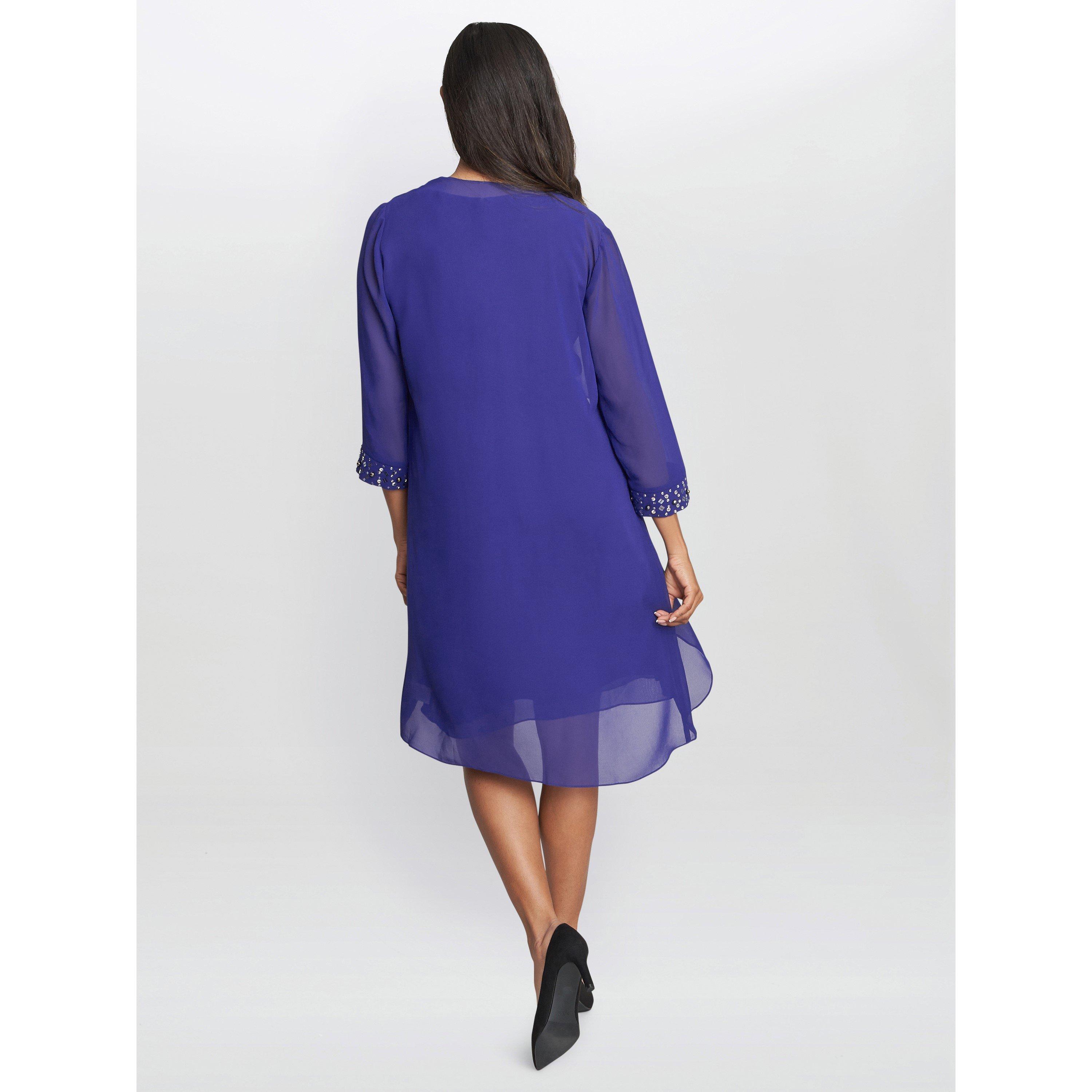 Iris - Gina Bacconi - Joseline Short Chiffon Jacket Dress - 2