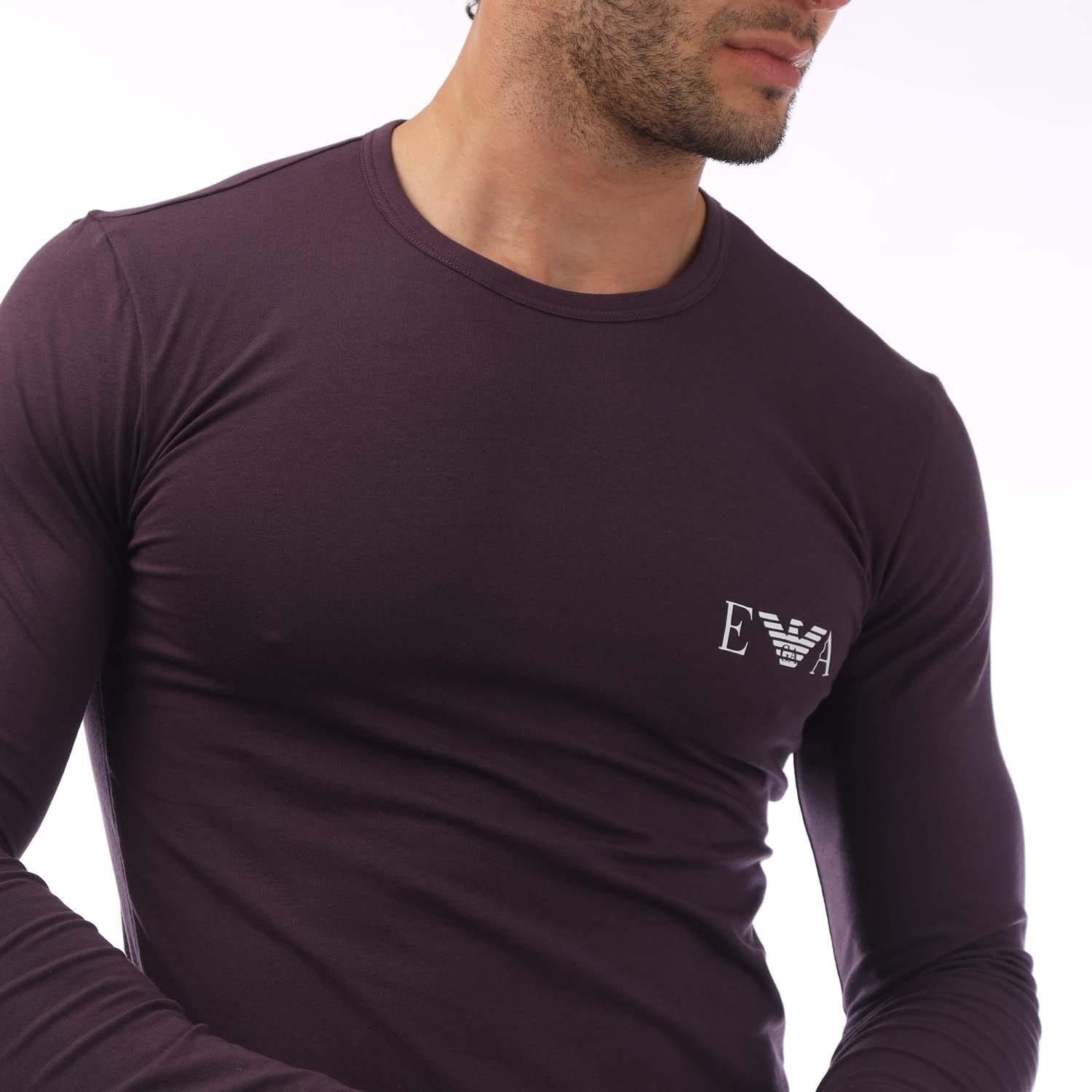 Purple - Emporio Armani - Slim-Fit Long Sleeve T-Shirt - 2