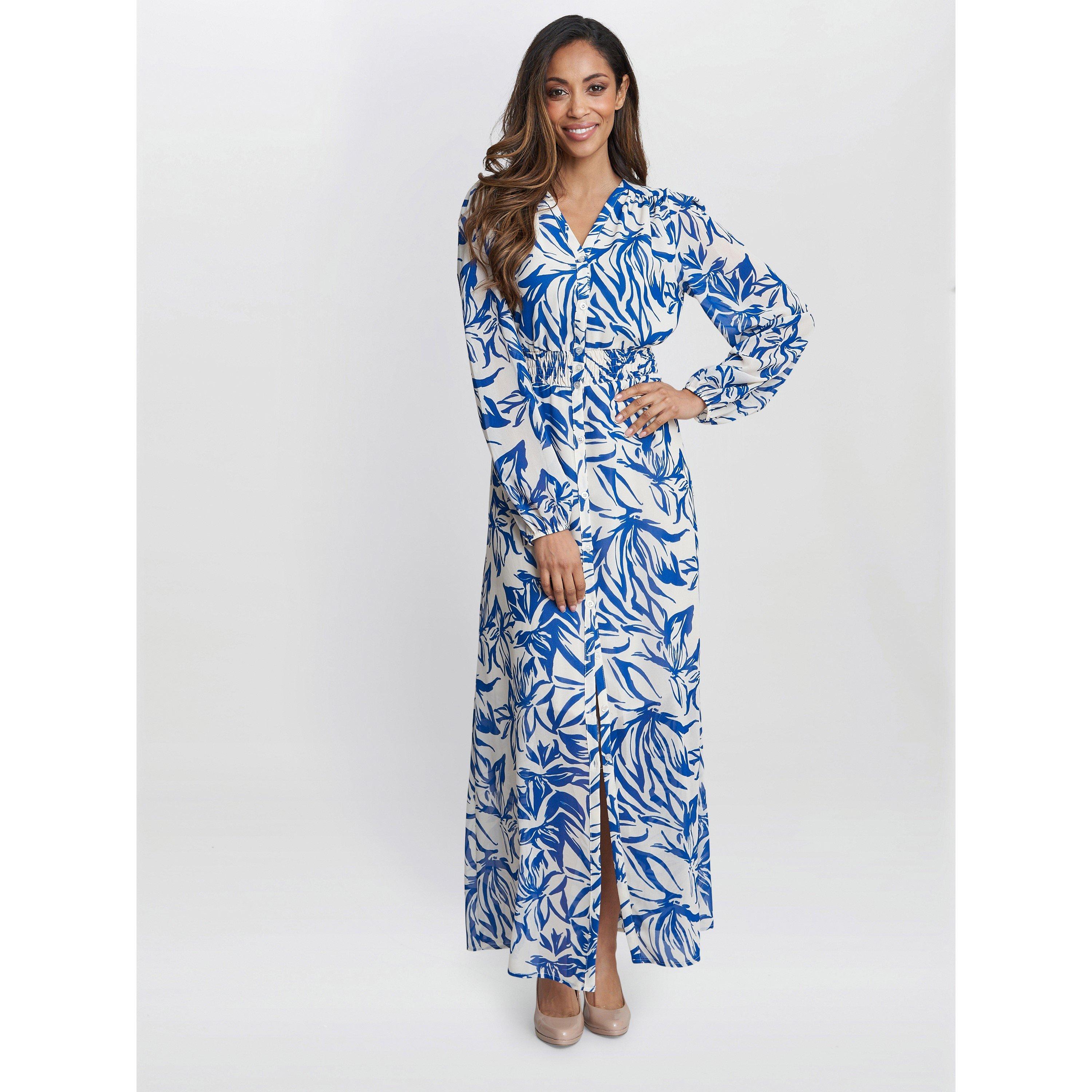 Gina Bacconi Judy Button Dwon Long Sleeve Dress
