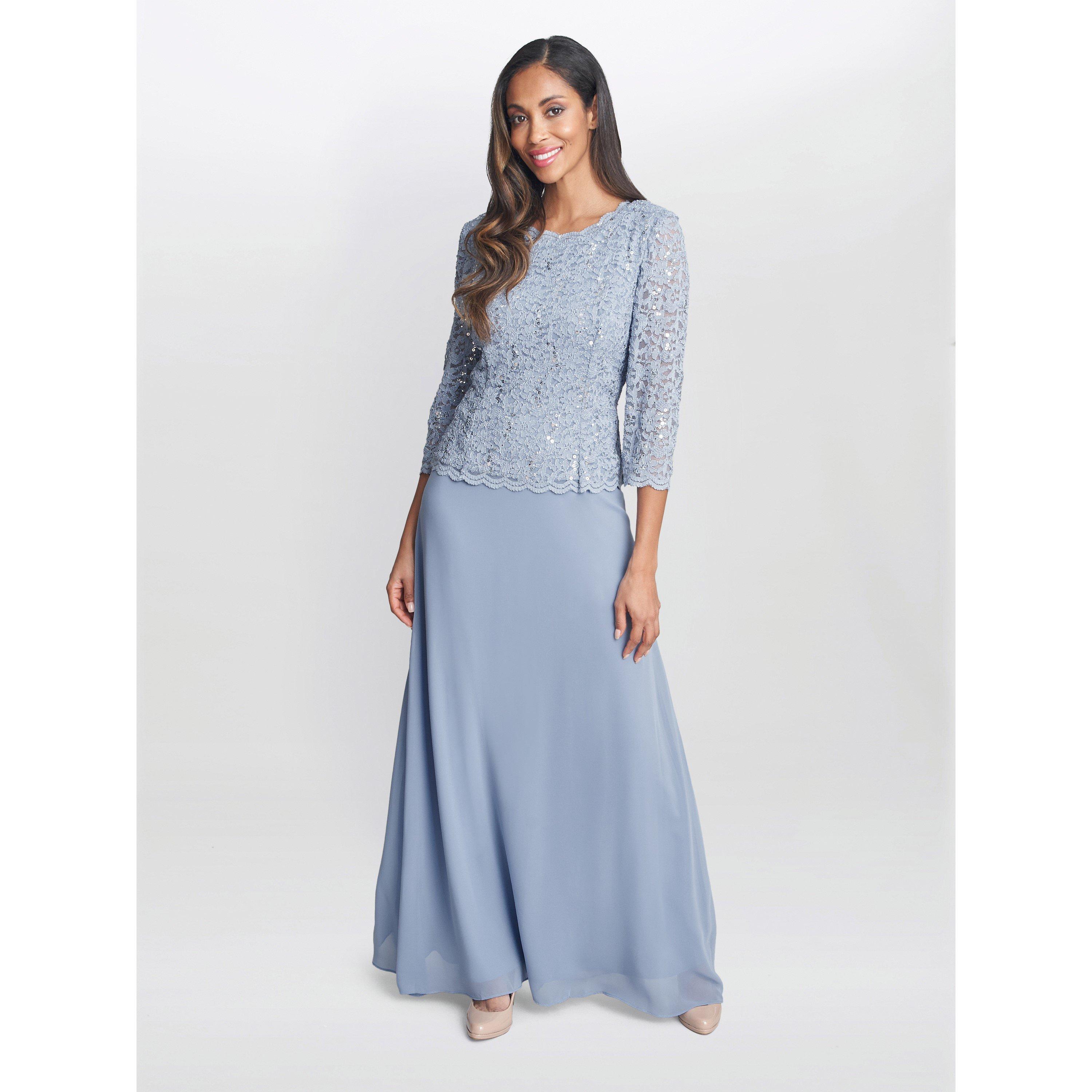 Gina Bacconi Women's Virginia Maxi Lace Dress - Sky - 10