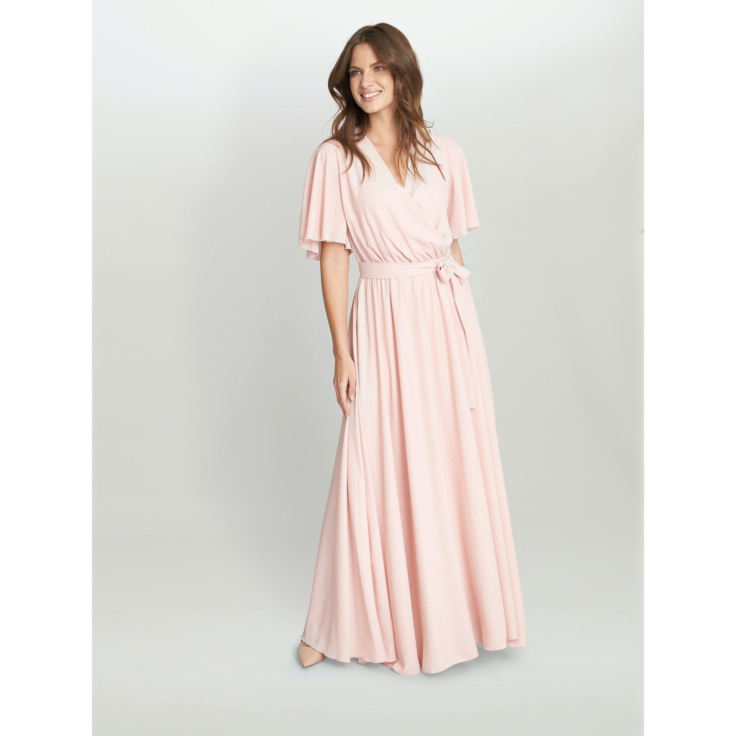Blush - Gina Bacconi - Crissy Maxi Dress With Cape Sleeve - 1