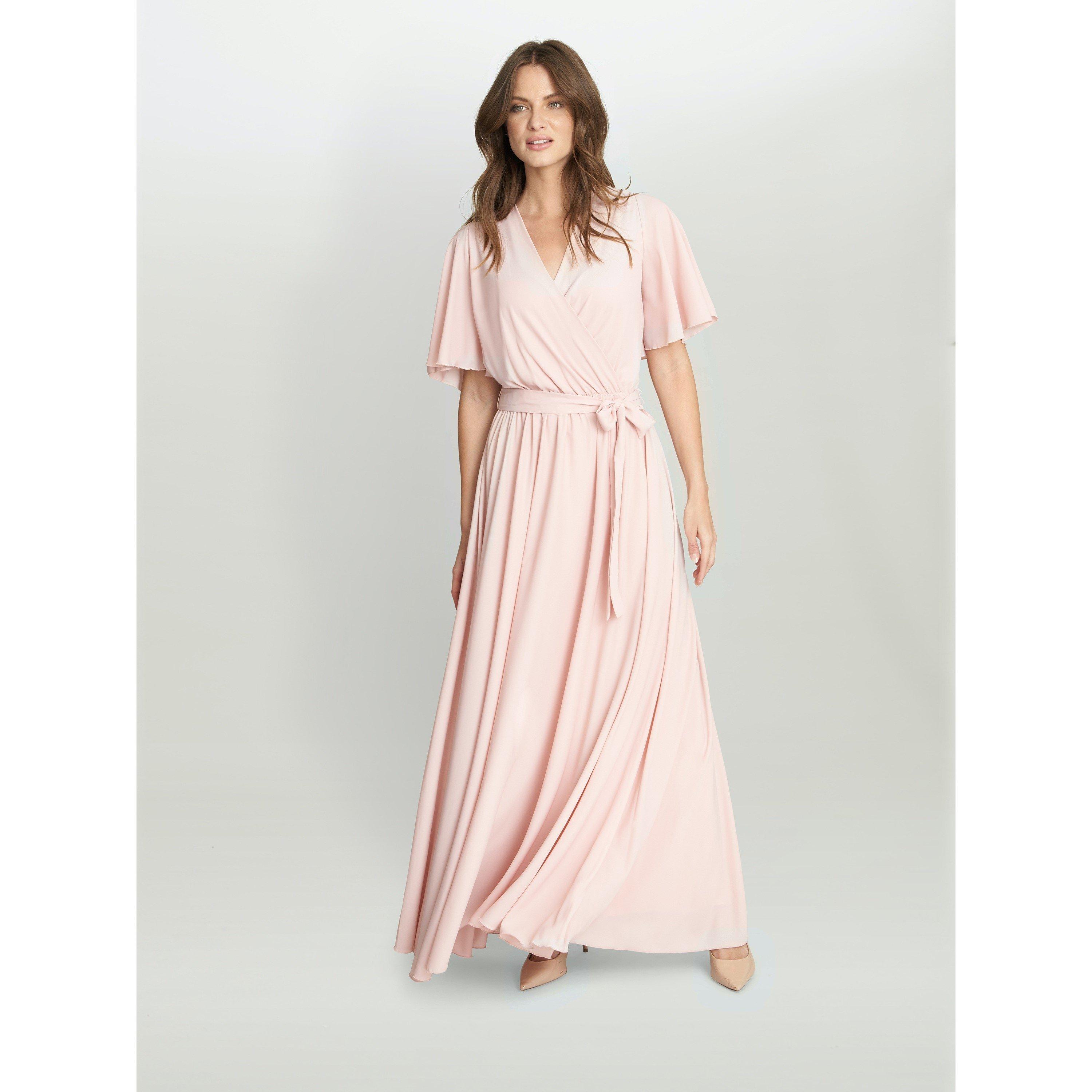Blush - Gina Bacconi - Crissy Maxi Dress With Cape Sleeve - 3