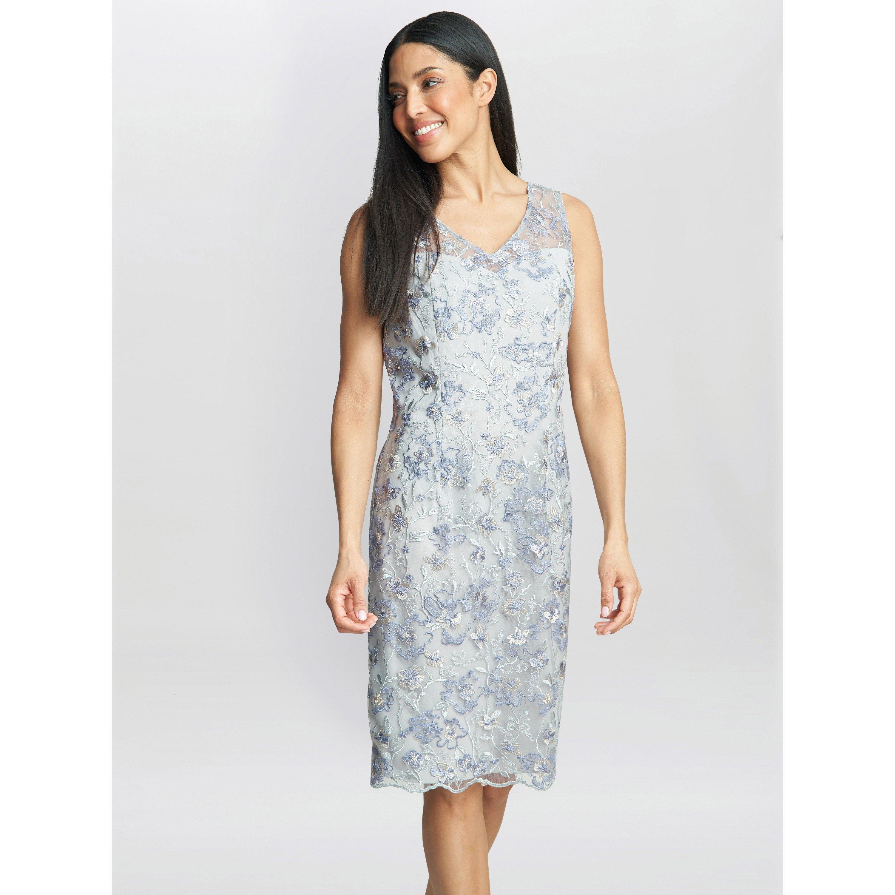 Dove - Gina Bacconi - Tracy Embroidered Dress & Chiffon Jacket - 7